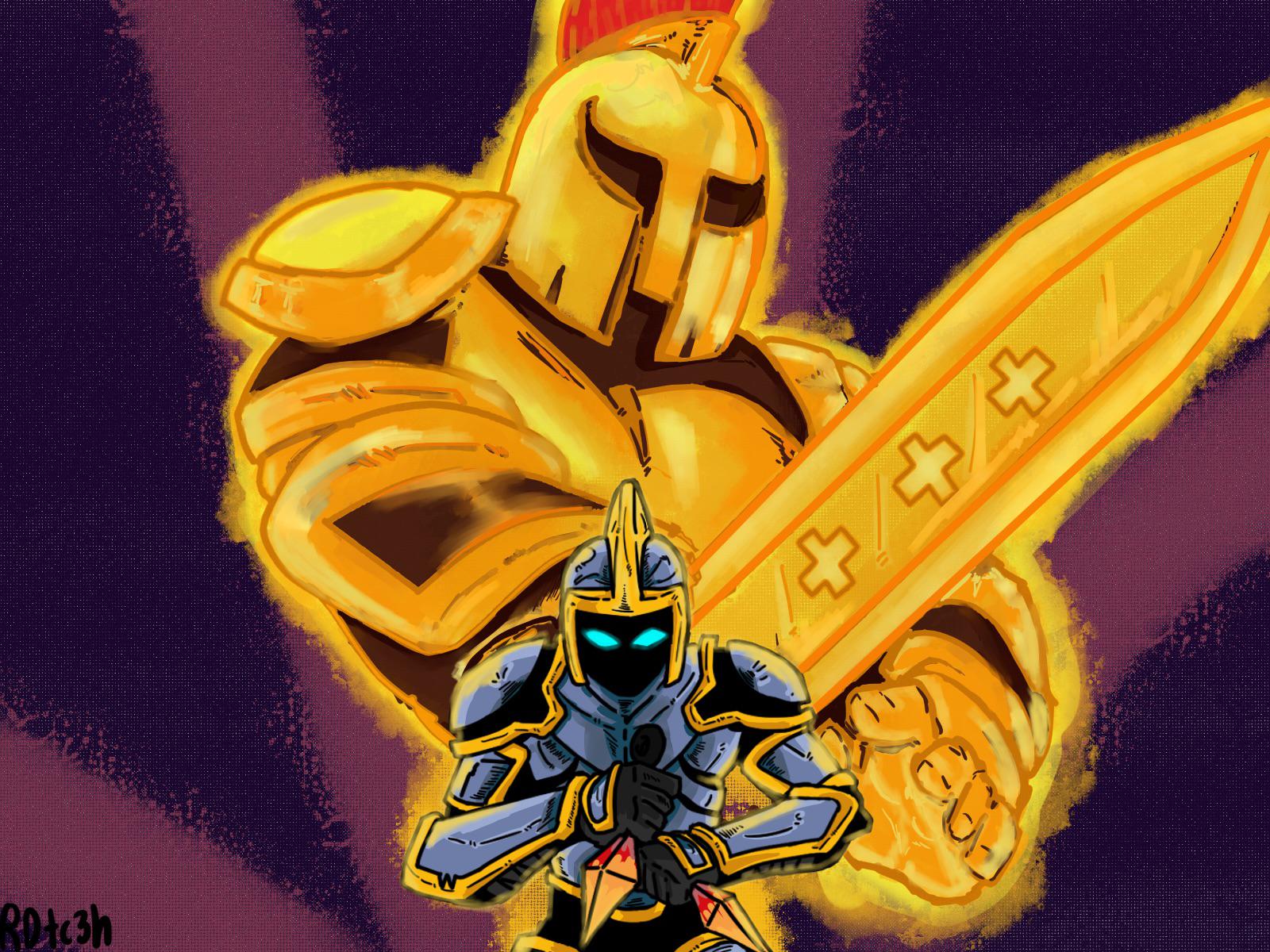 Paladin fanart with his second skill as a jojo stand r/SoulKnight