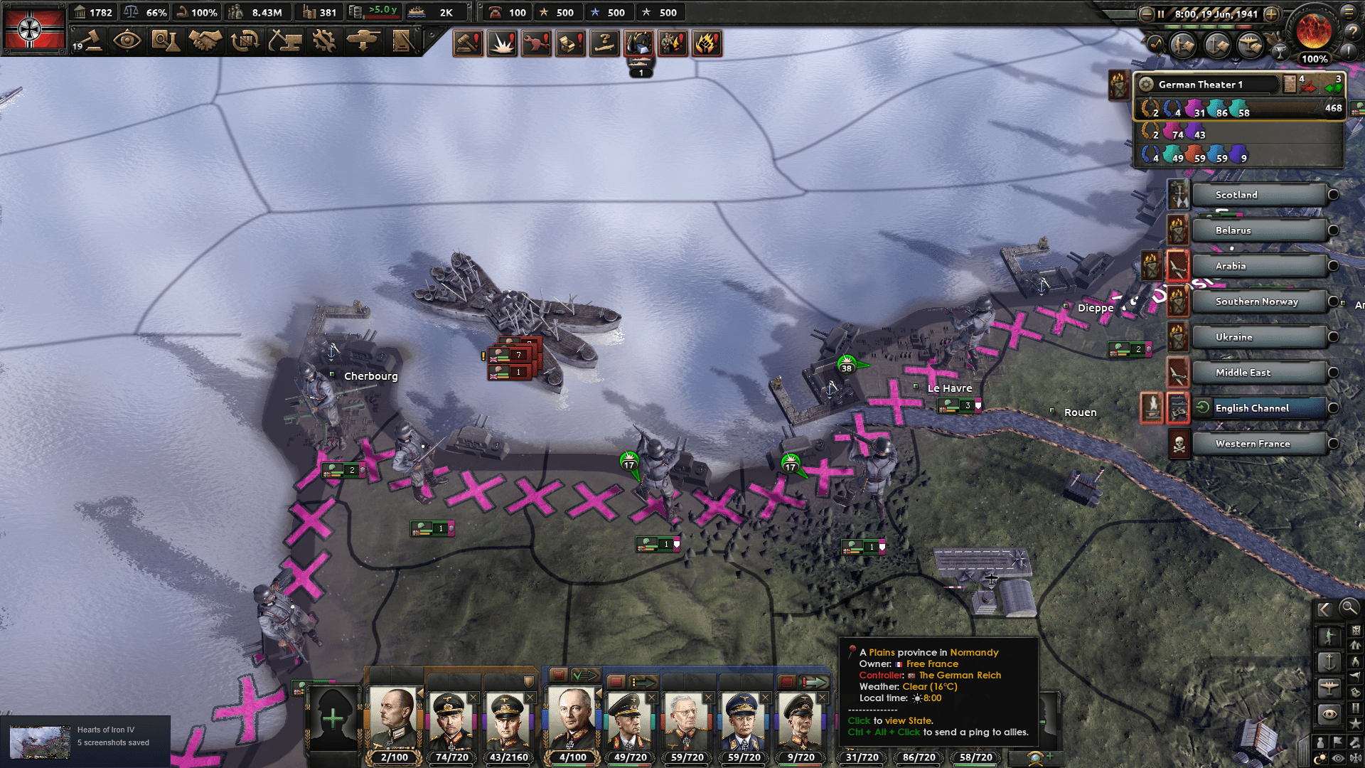 When you put level 10 coastal forts on Normandy r/hoi4