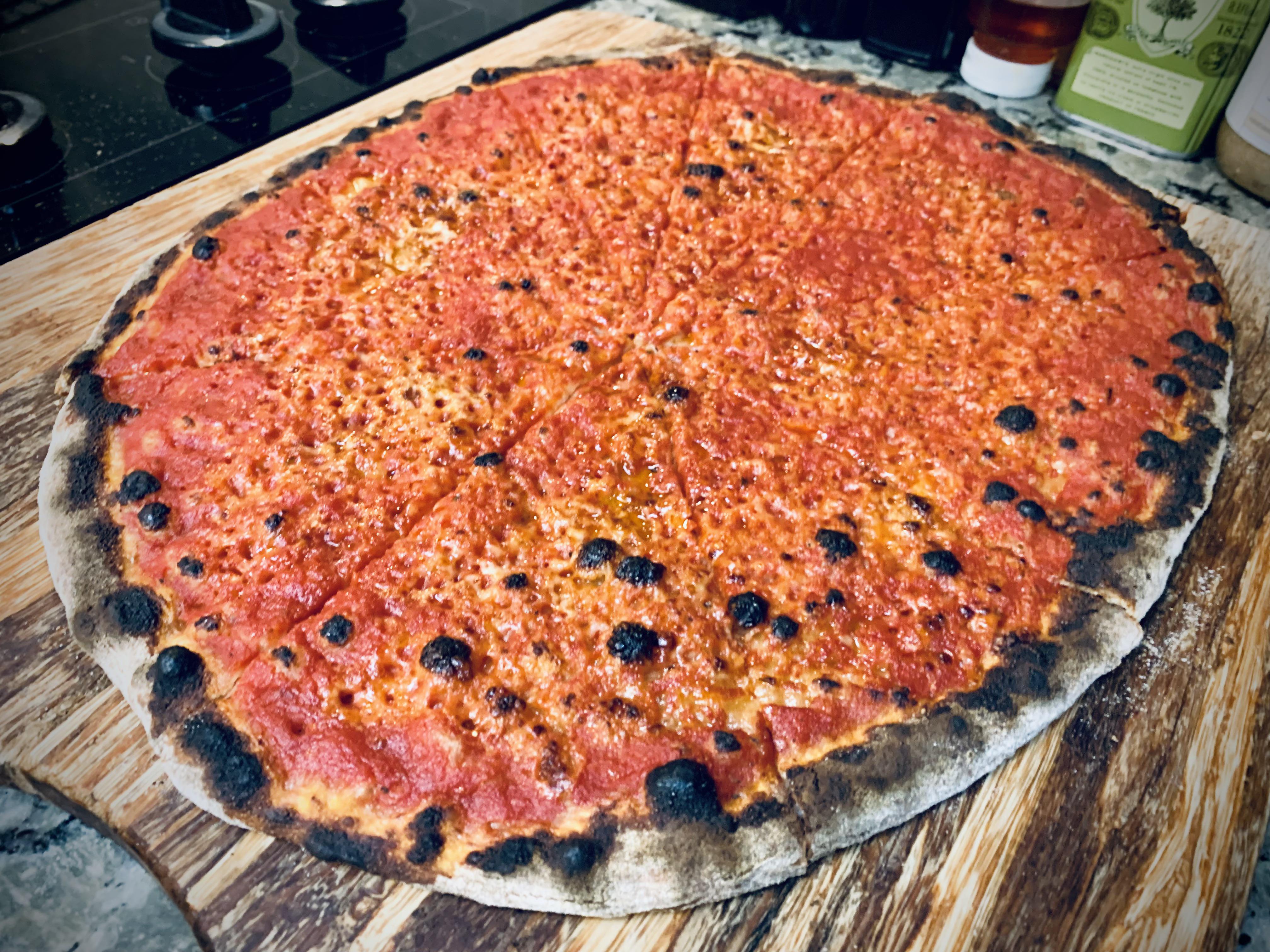 First attempt at a New Haven style. r/Pizza