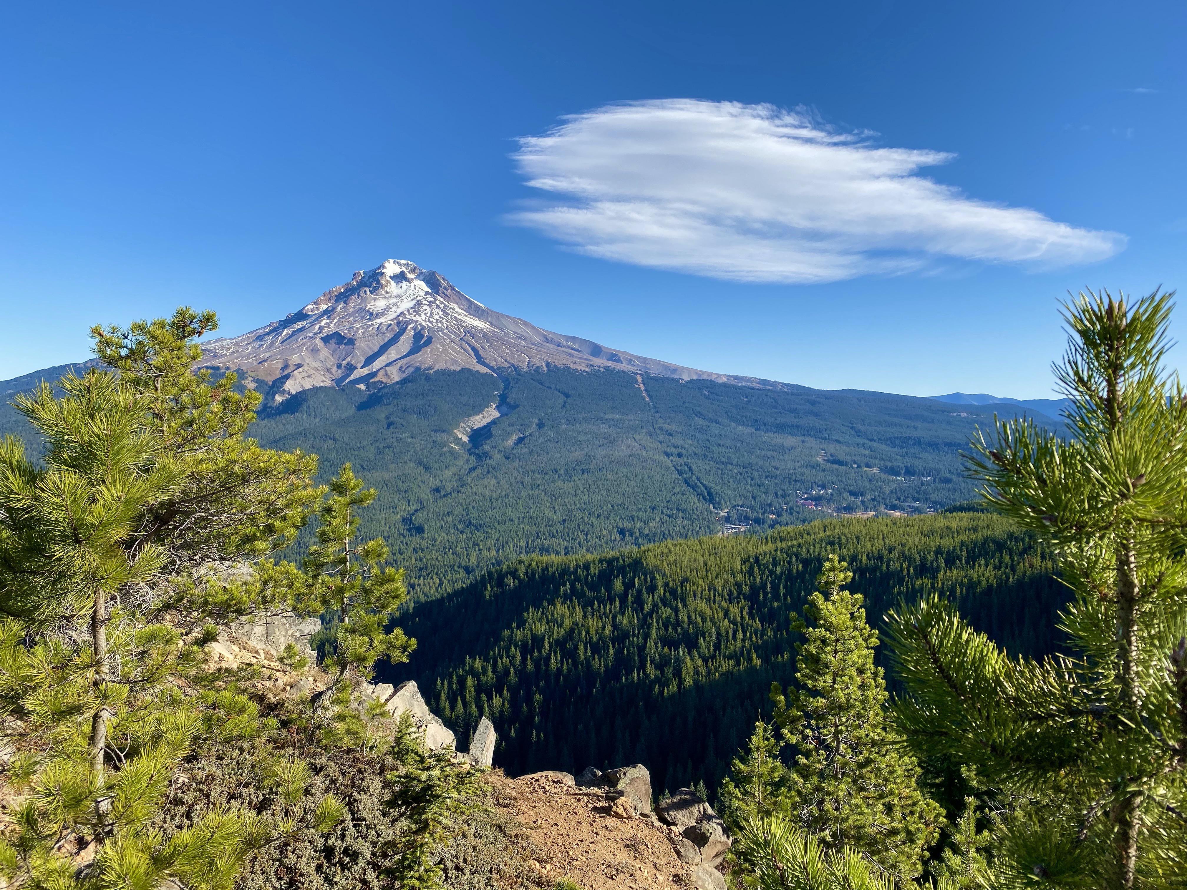 Mt Hood looks cold without a blanket of snow as we approach winter, 11