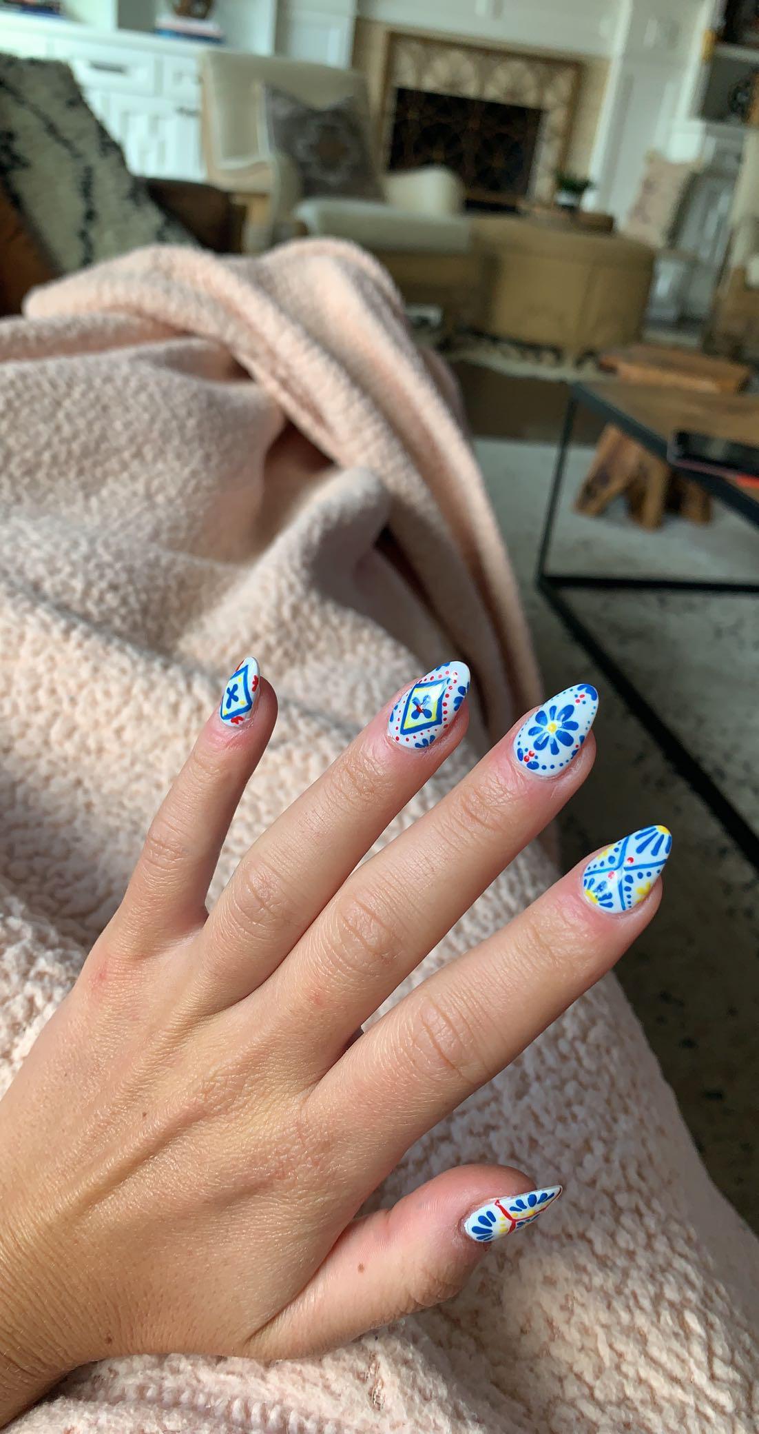 Tile nail art by me r/NailArt