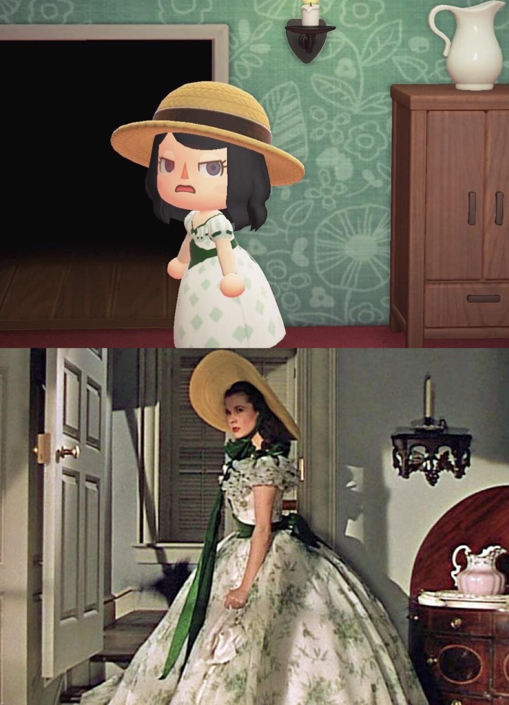 I made Scarlett’s barbecue dress in animal crossing! r/GonewiththeWind