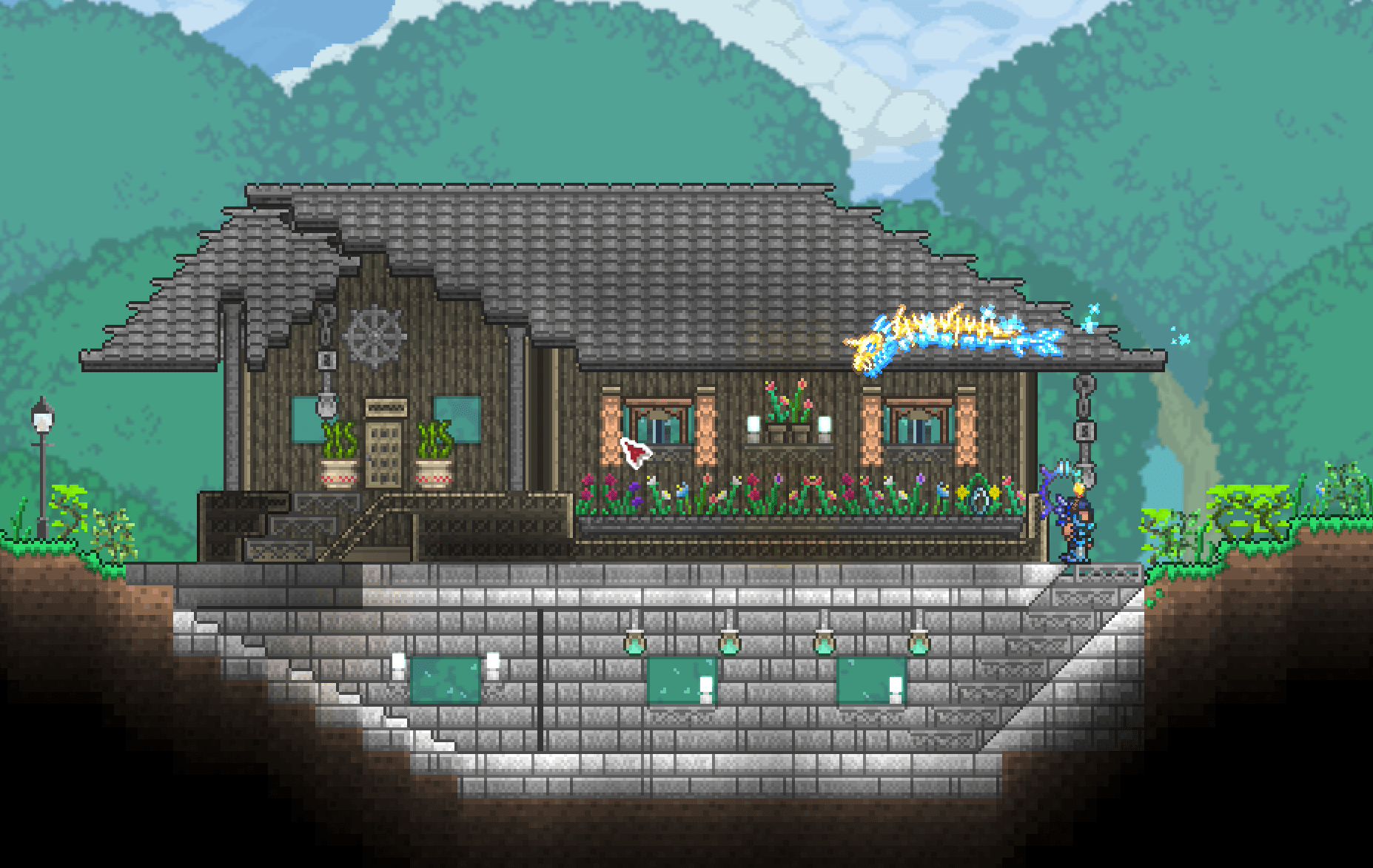 [WIP] What do you think about this brick underlay? r/Terraria