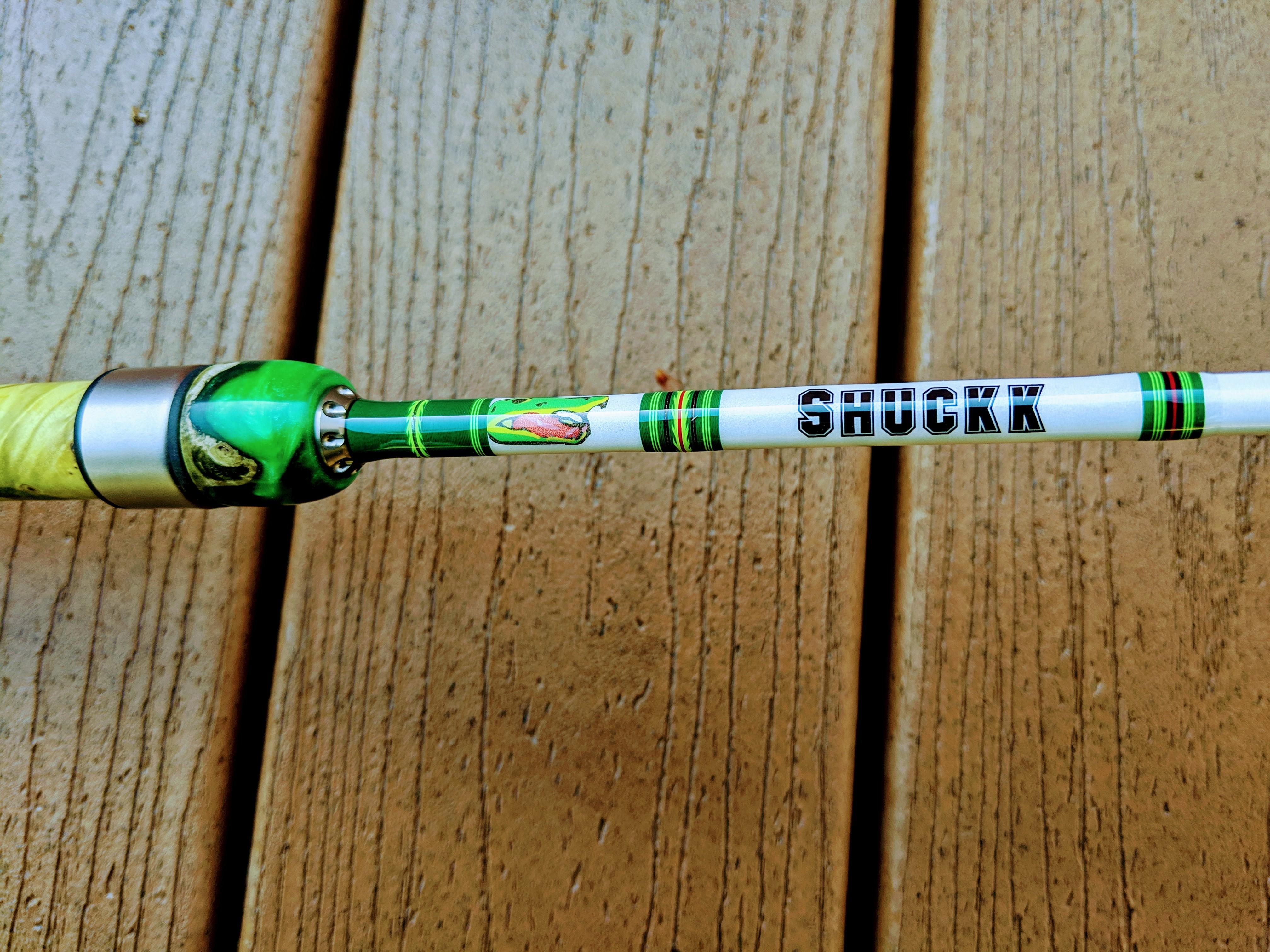 Custom fishing rod built live on twitch for IRL fishing streamer