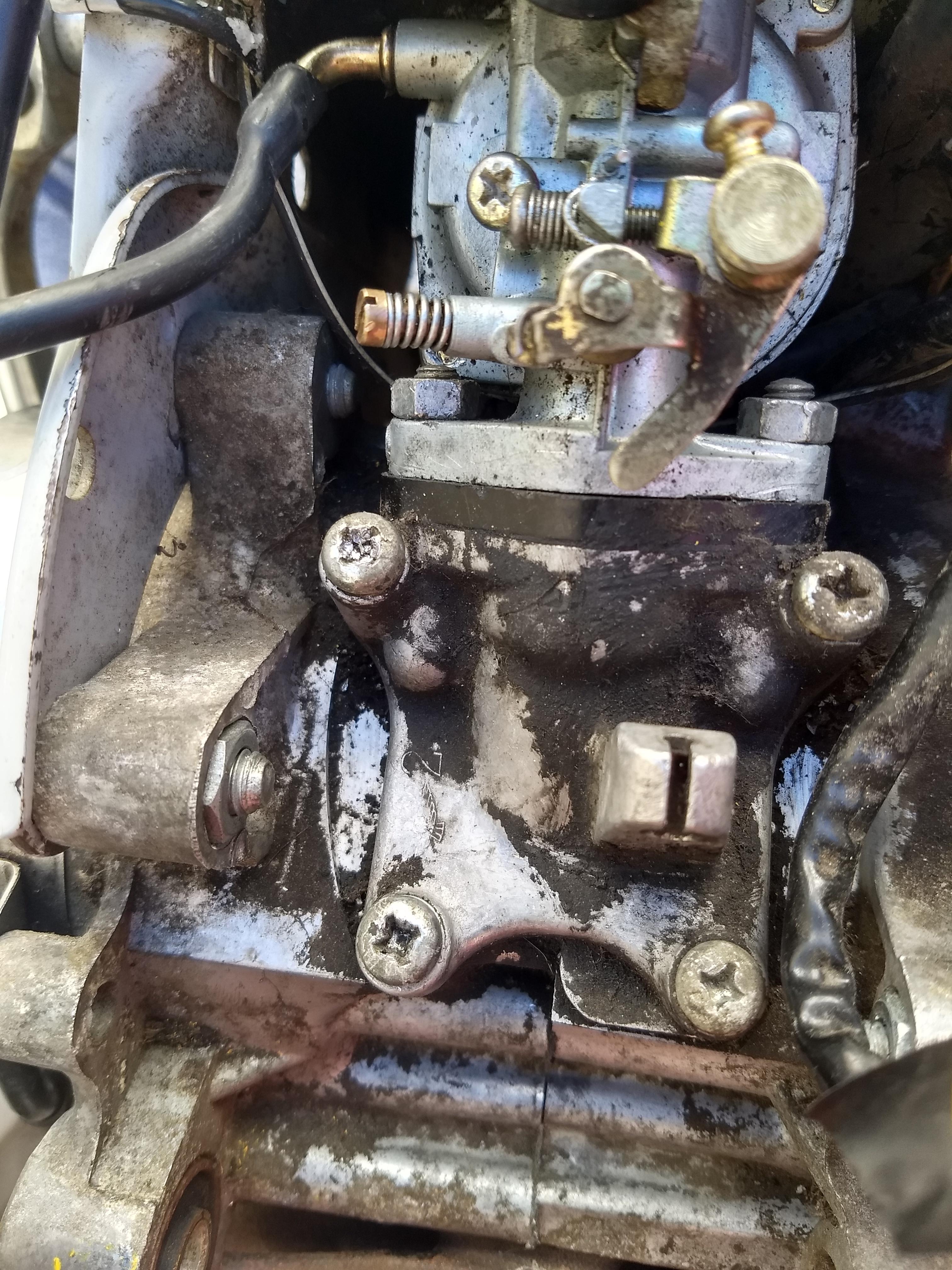 PA50 stripped carb bolts r/moped