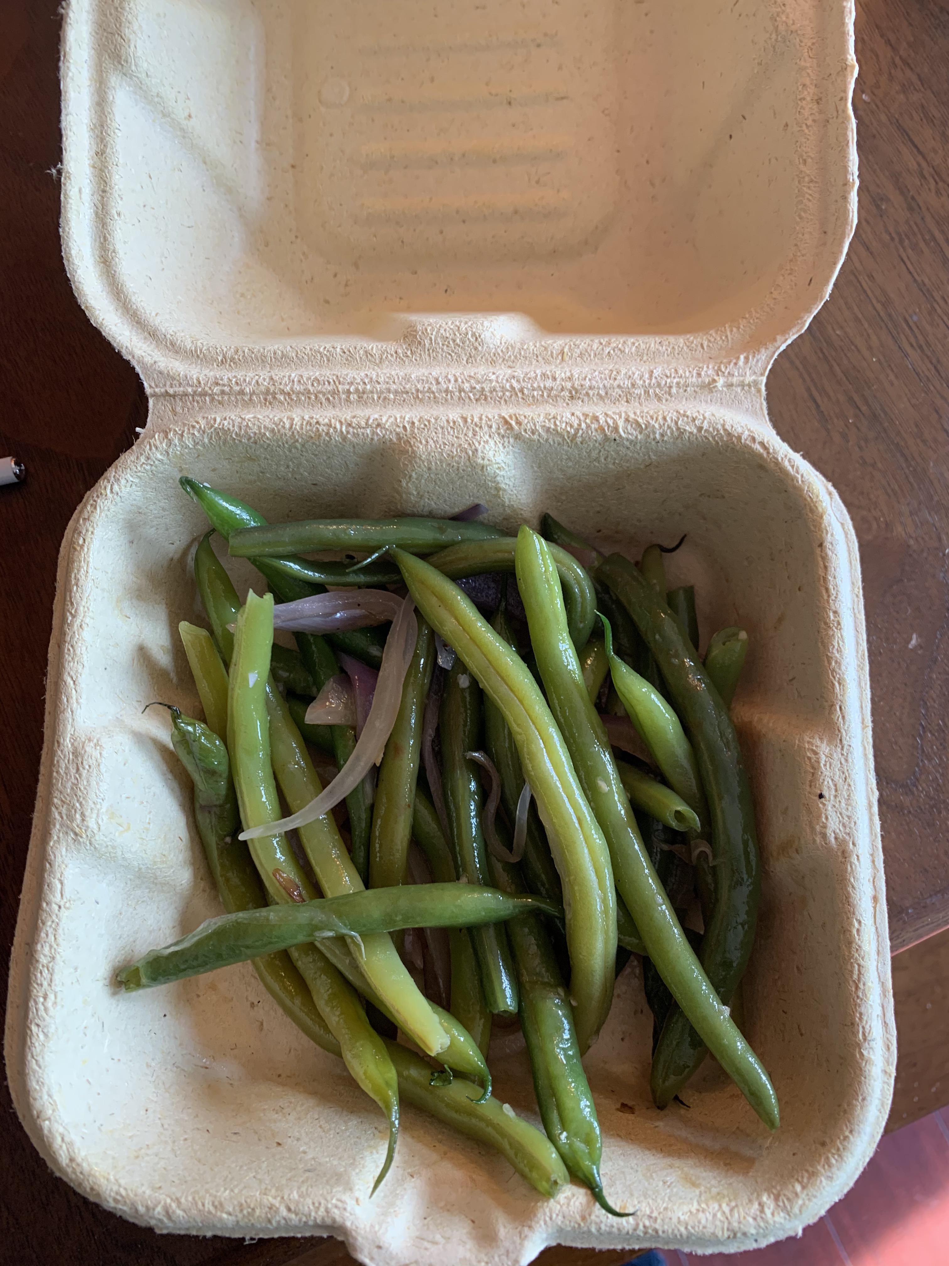 How many calories in these string beans? Cooked in grapeseed oil r