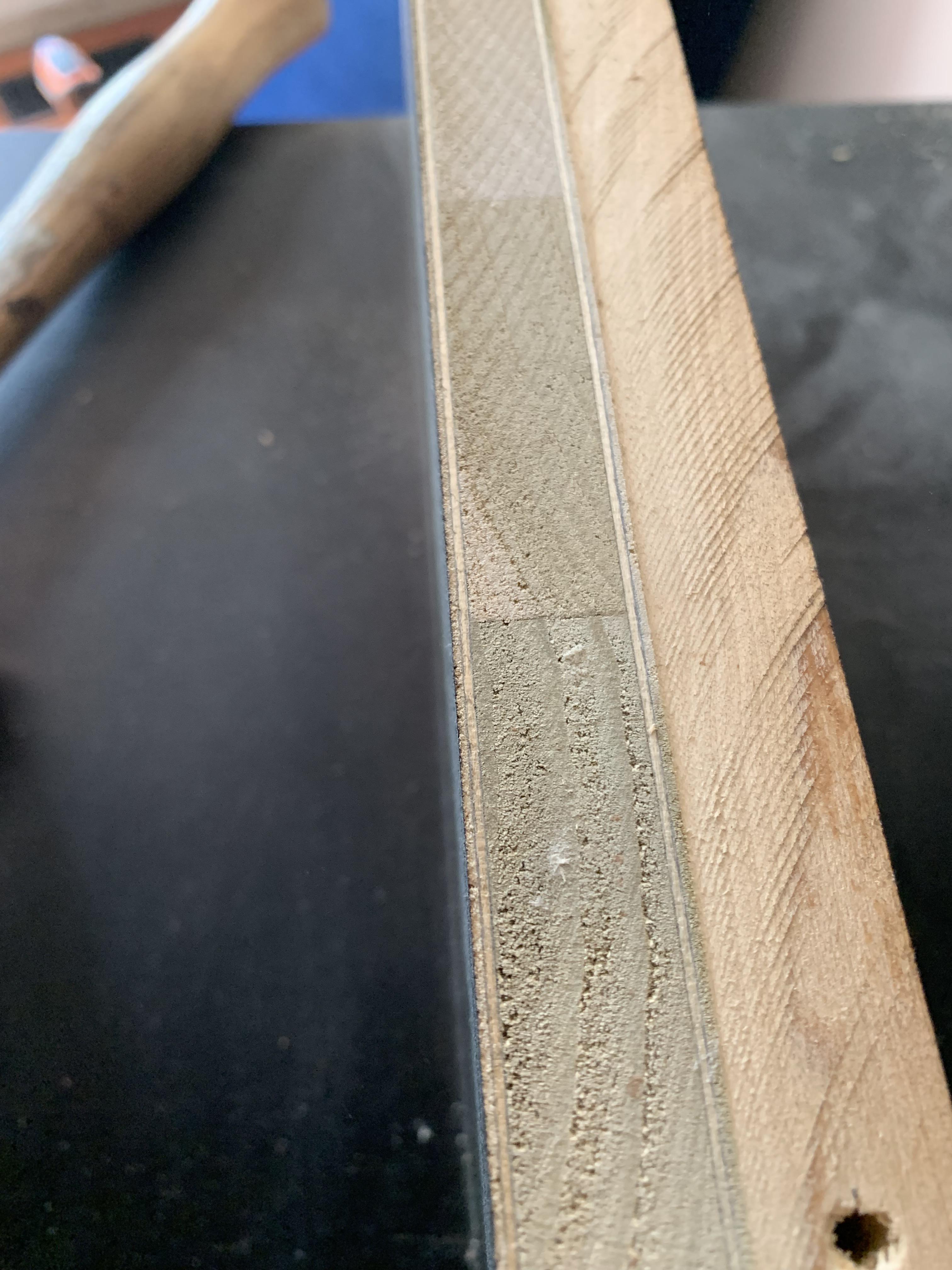 Taking apart a piece of furniture, came across a multiple piece glue up with a 2 ply veneer