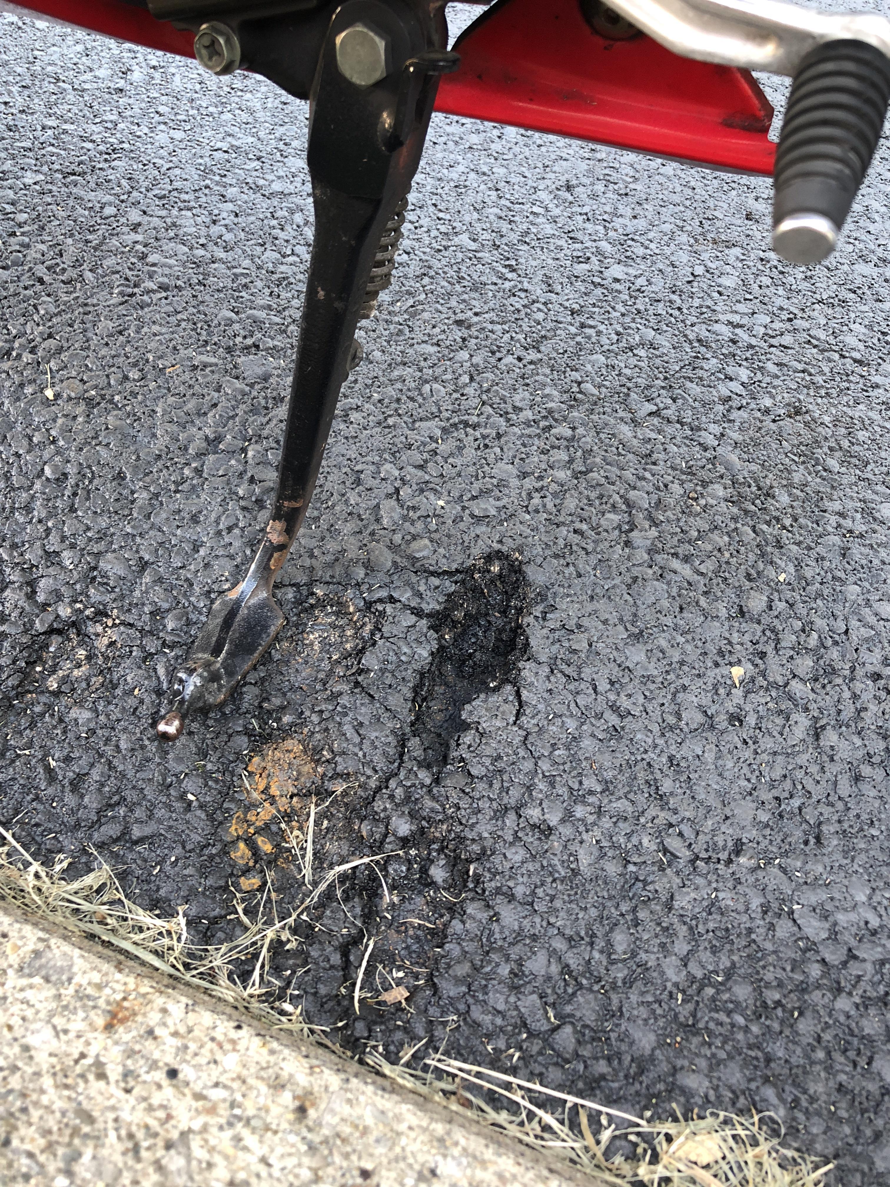 Never thought it would get so hot in Ohio that my kickstand would sink