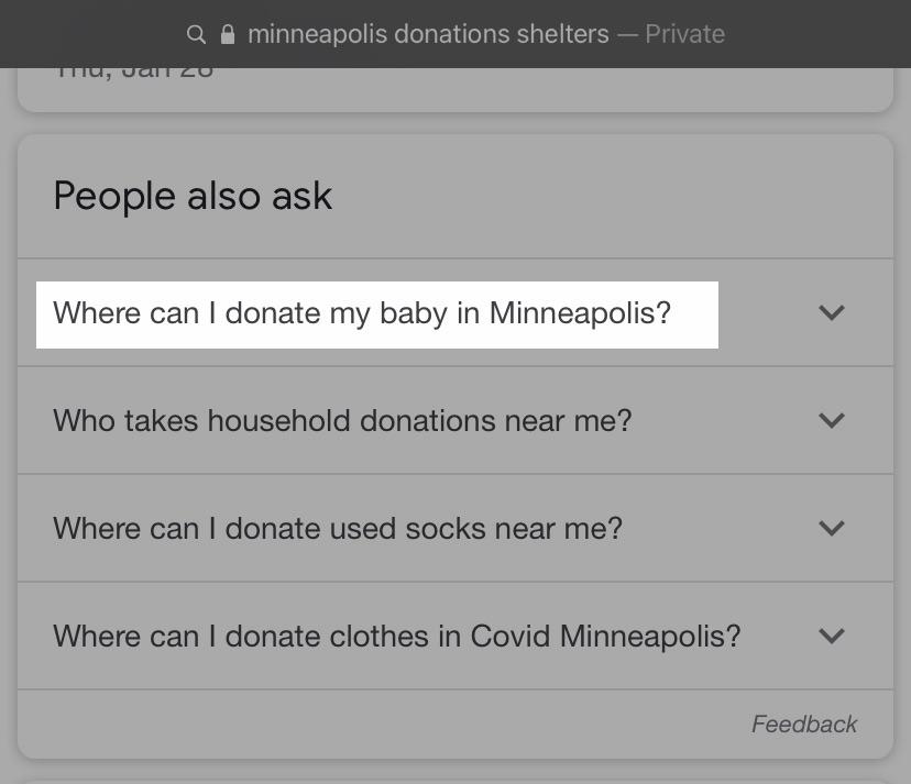 While searching for local donation options 🧐 r/Minneapolis