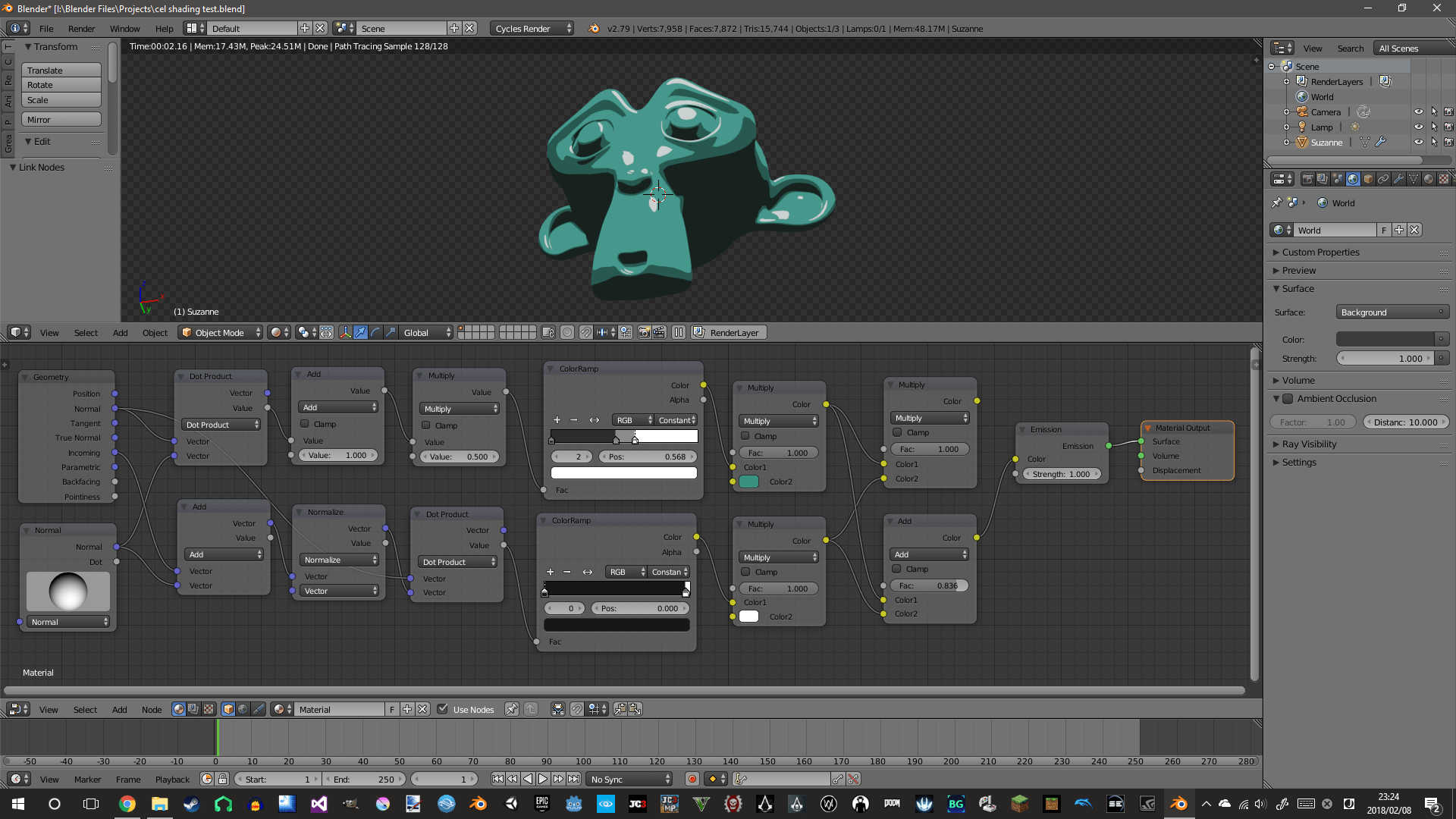 A node layout for celshading r/blender