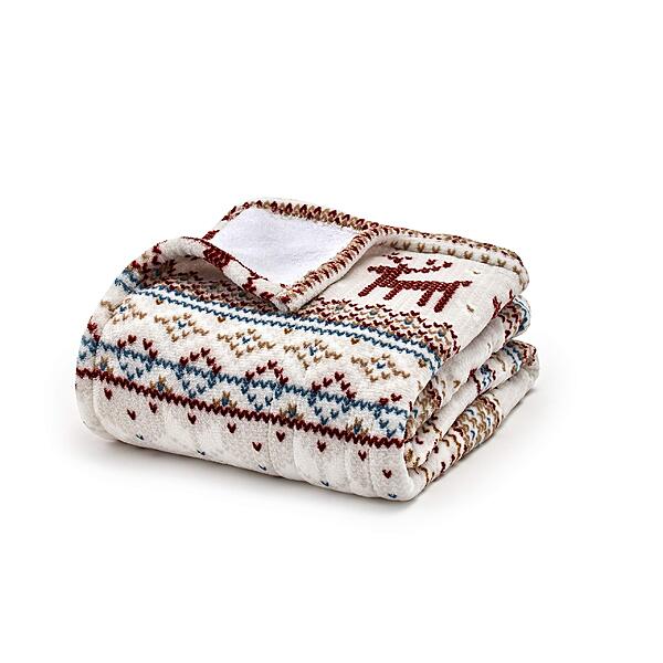 50" x 60" Eddie Bauer Smart Heated Electric Reversible Sherpa Throw