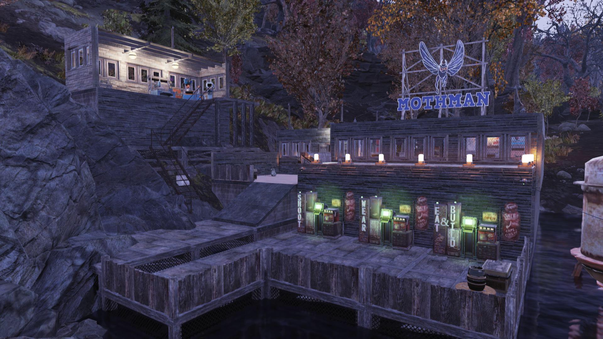 my cozy little cryptid enthusiast camp, right next to Gilman Lumber