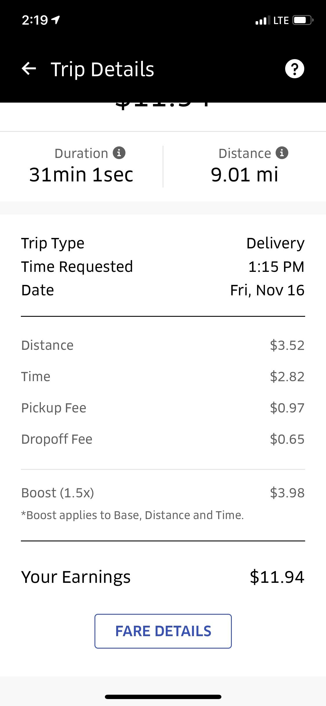 Never understood why Uber gets a percentage rate on time fee. I’m