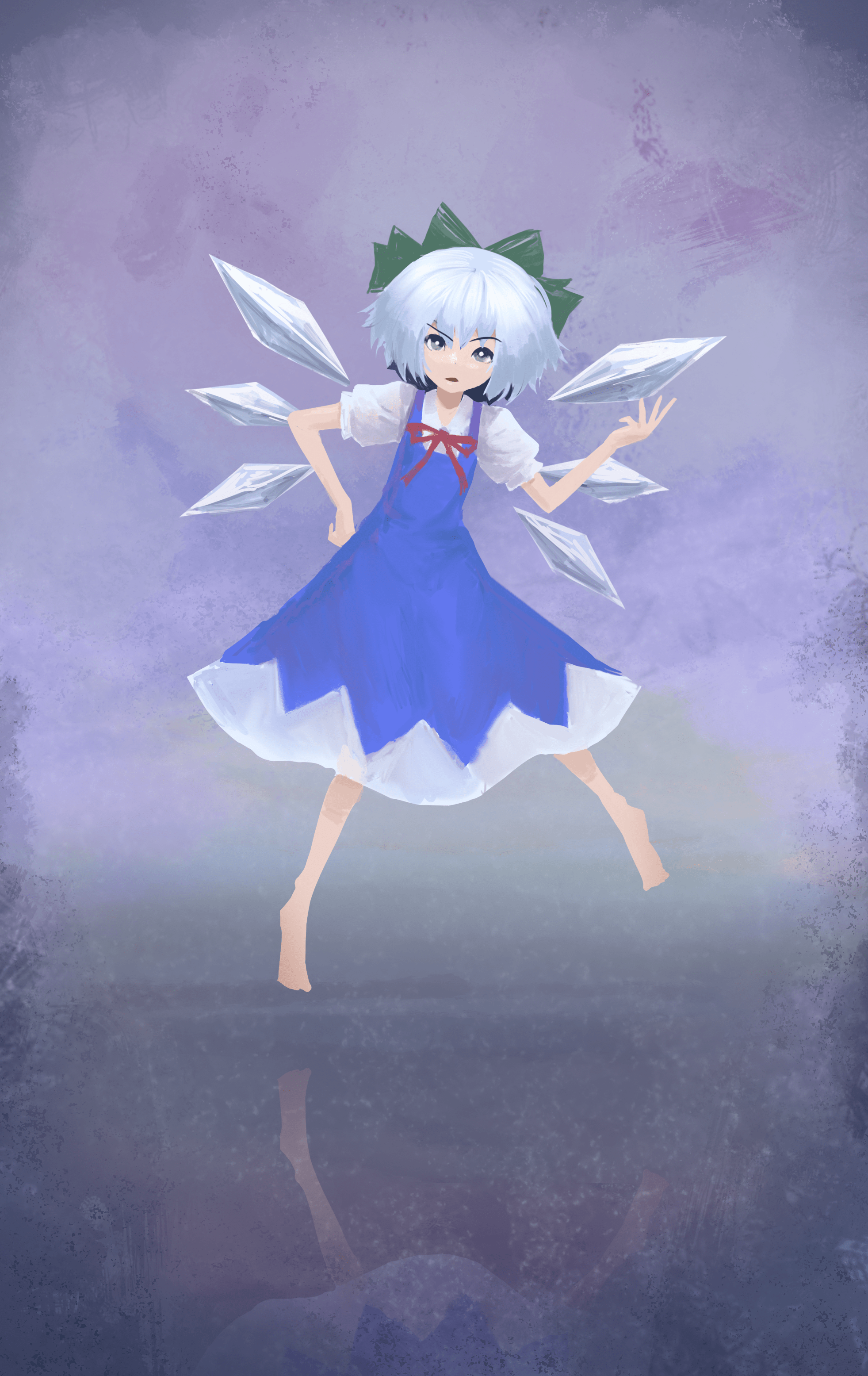 Cirno Fanart "Im the strongest you know?" touhou