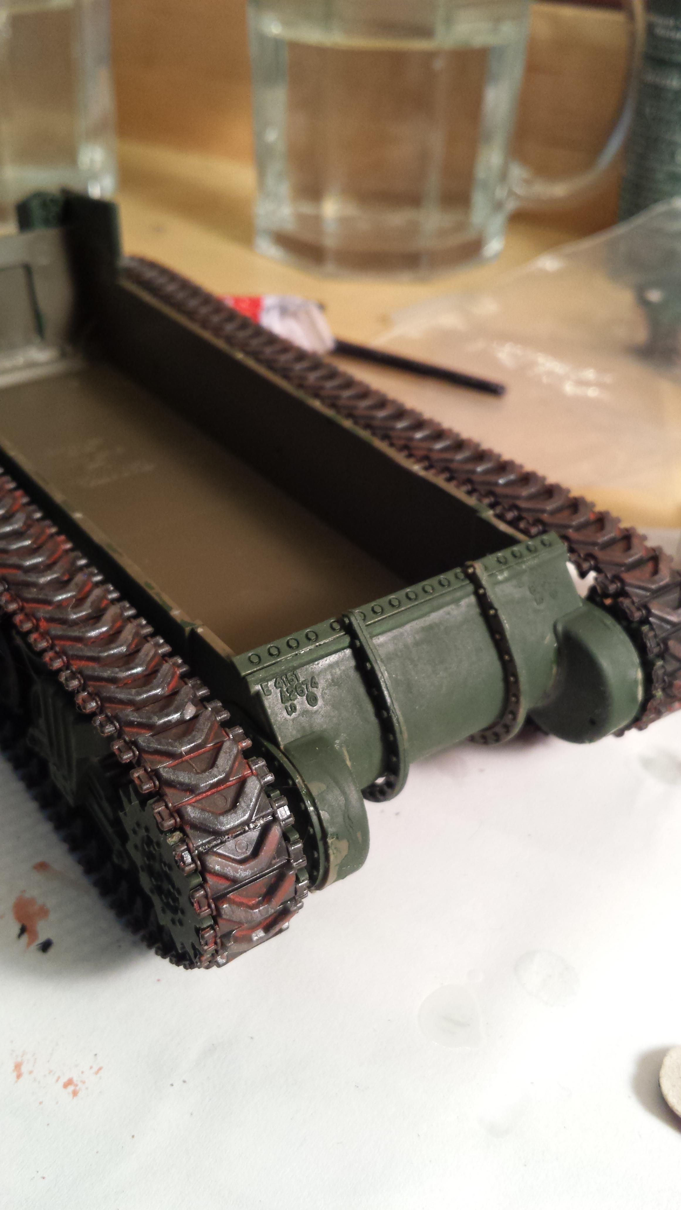 WIP My first attempt a painting tracks (also my first tank). Your