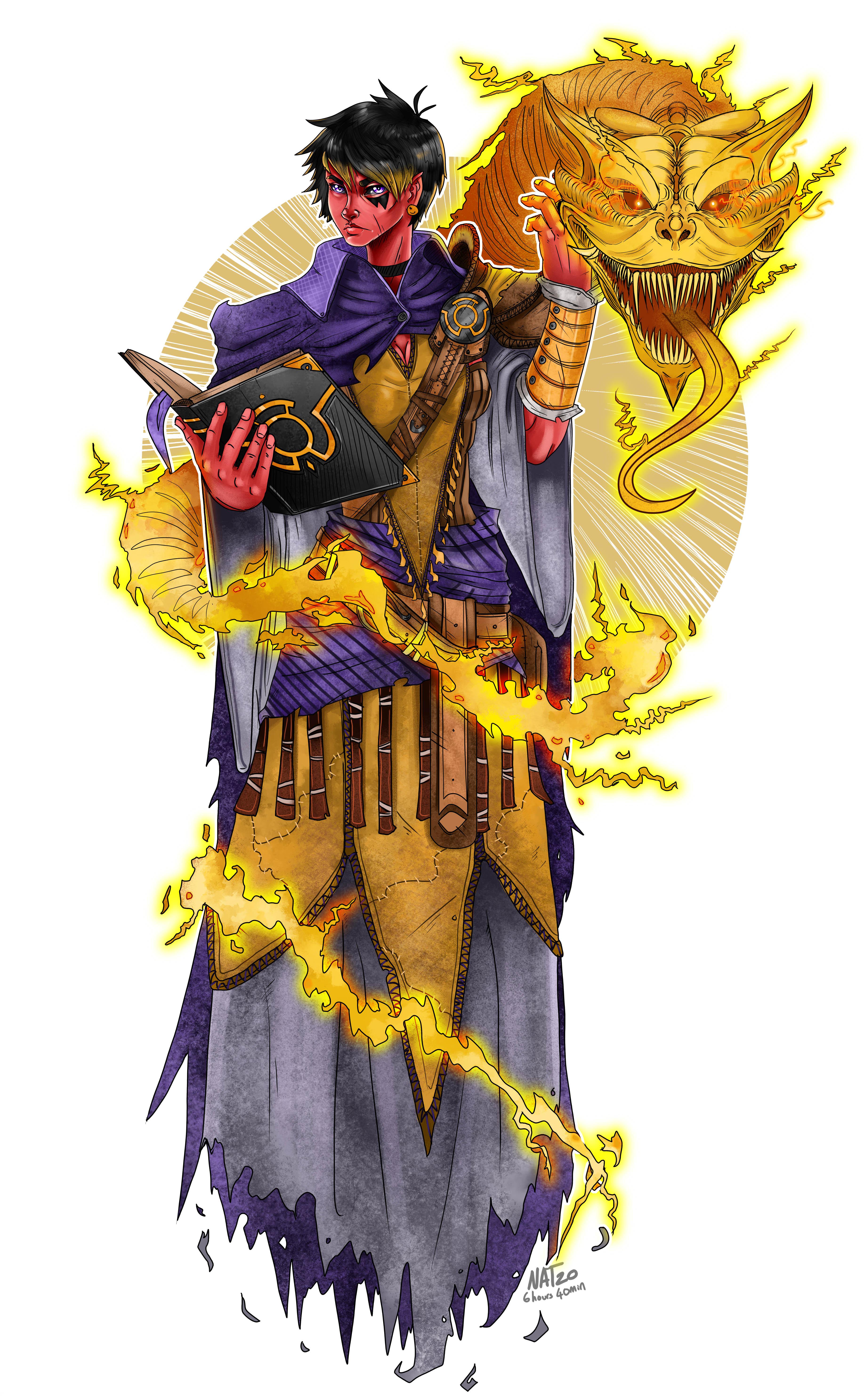 Behold the yellow warlock of fear Sarinik Natu and her Patreon Parallax