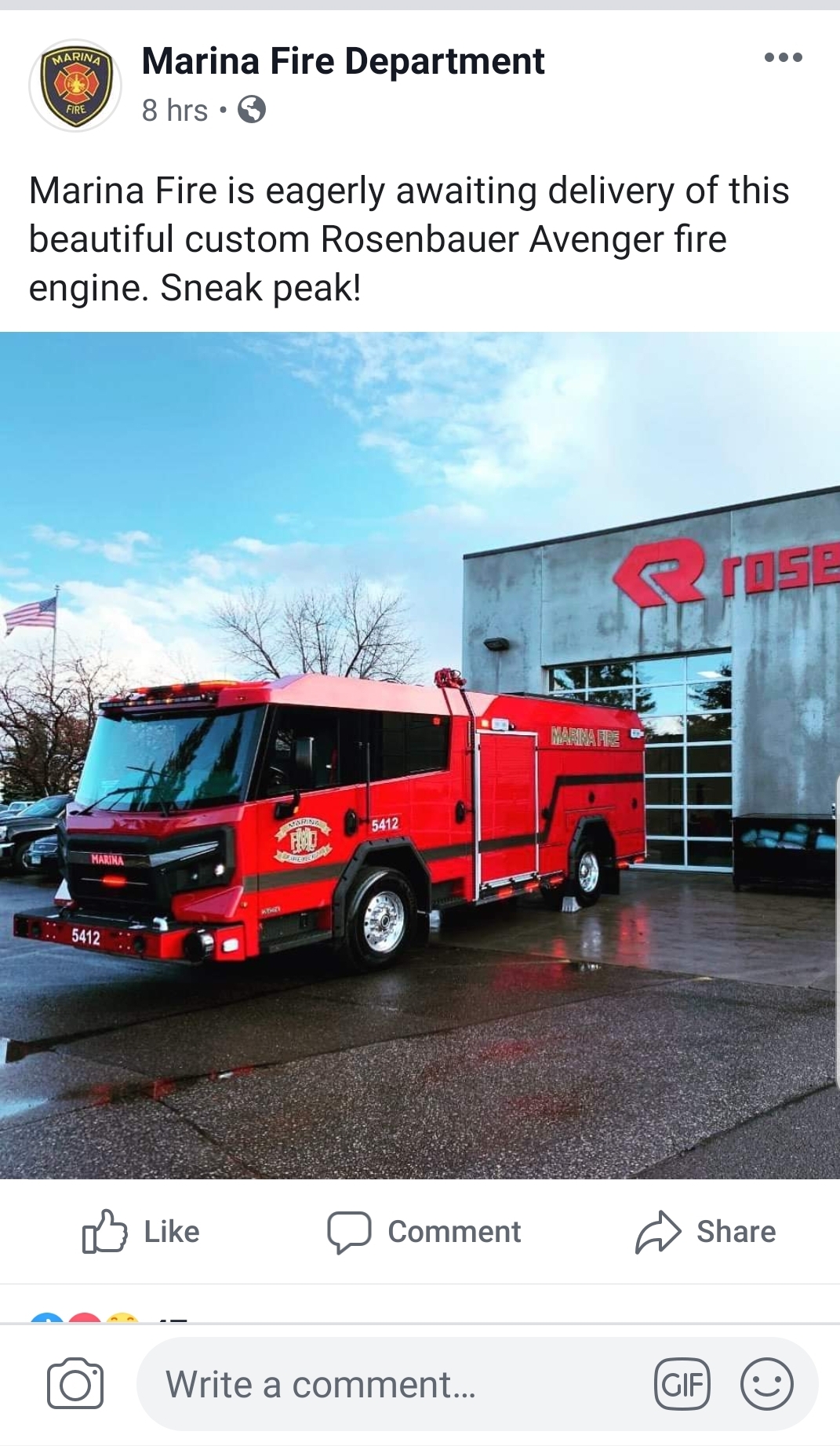 New Engine for Marina Fire Department, CA. r/Firefighting