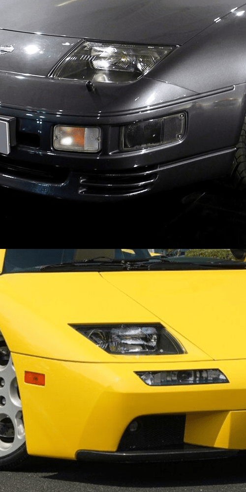 The Nissan 300ZX shares headlights with the Diablo r