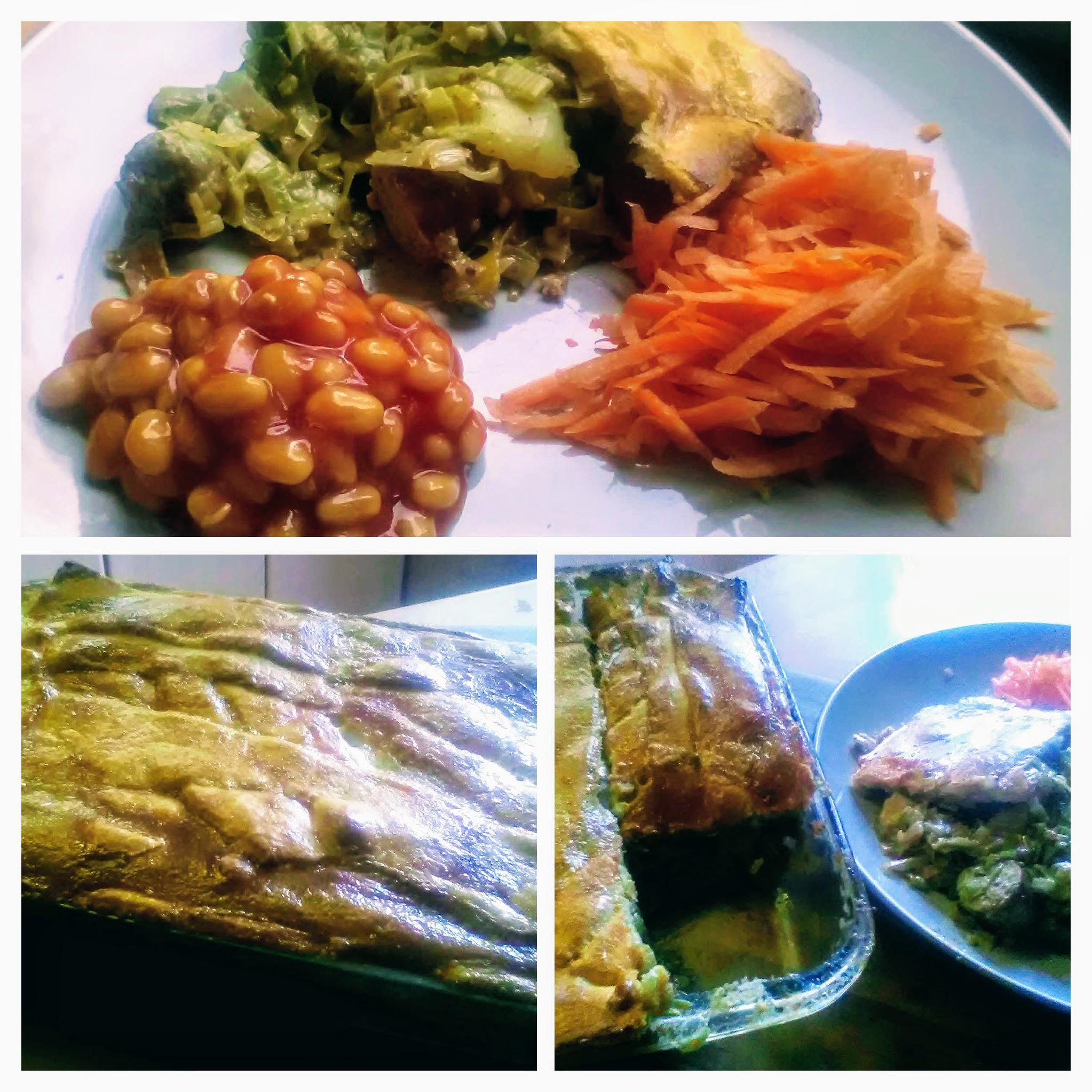 Leek, sausage and apple pie with wholegrain mustard. r/UK_Food