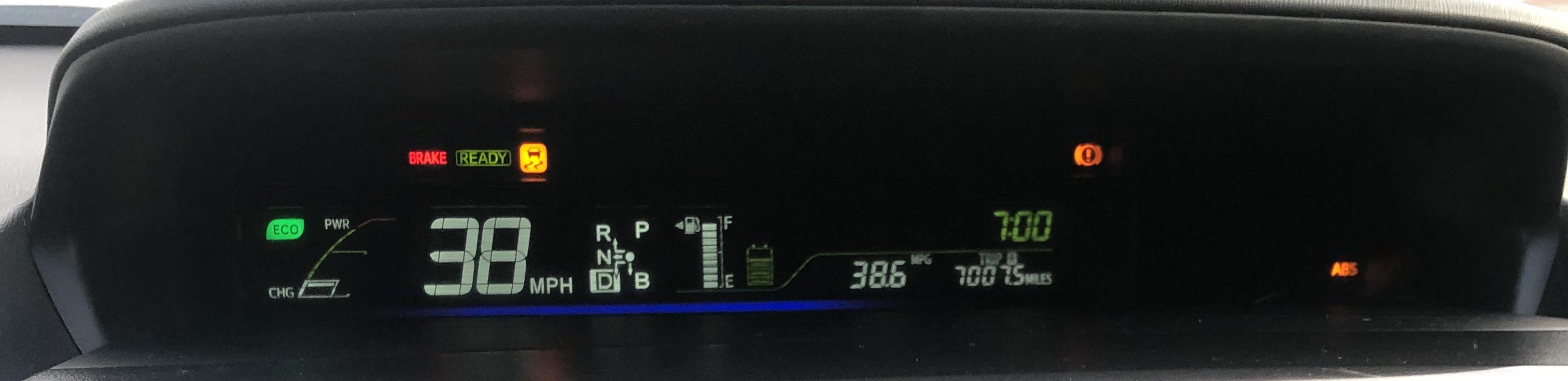 Brake, traction control, and exclamation point lights turned on, what