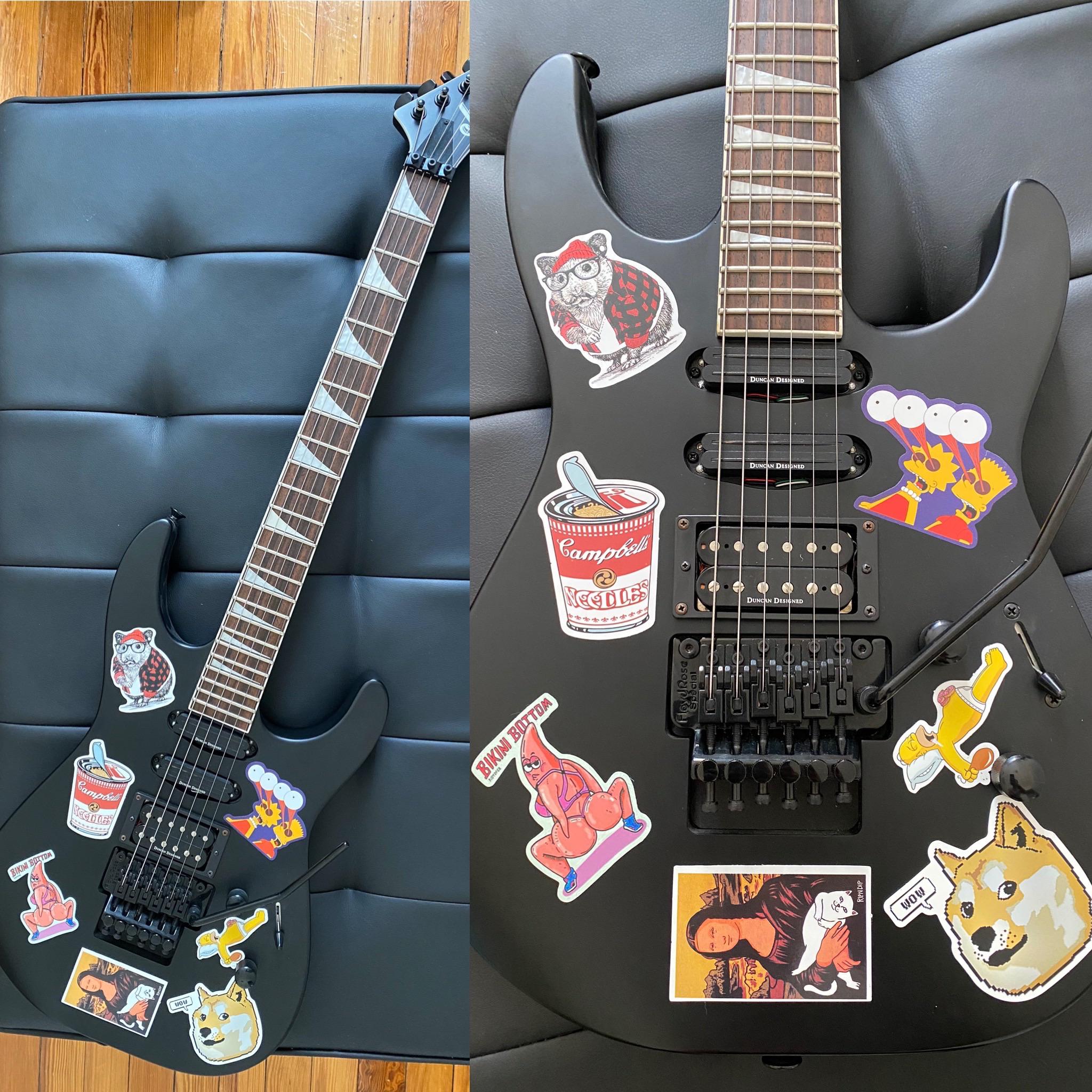 35 Sticker Bomb Guitar Omnivorvora