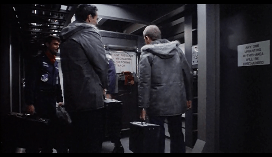 In WarGames (1983) when John Spencer and Michael Madsen are entering