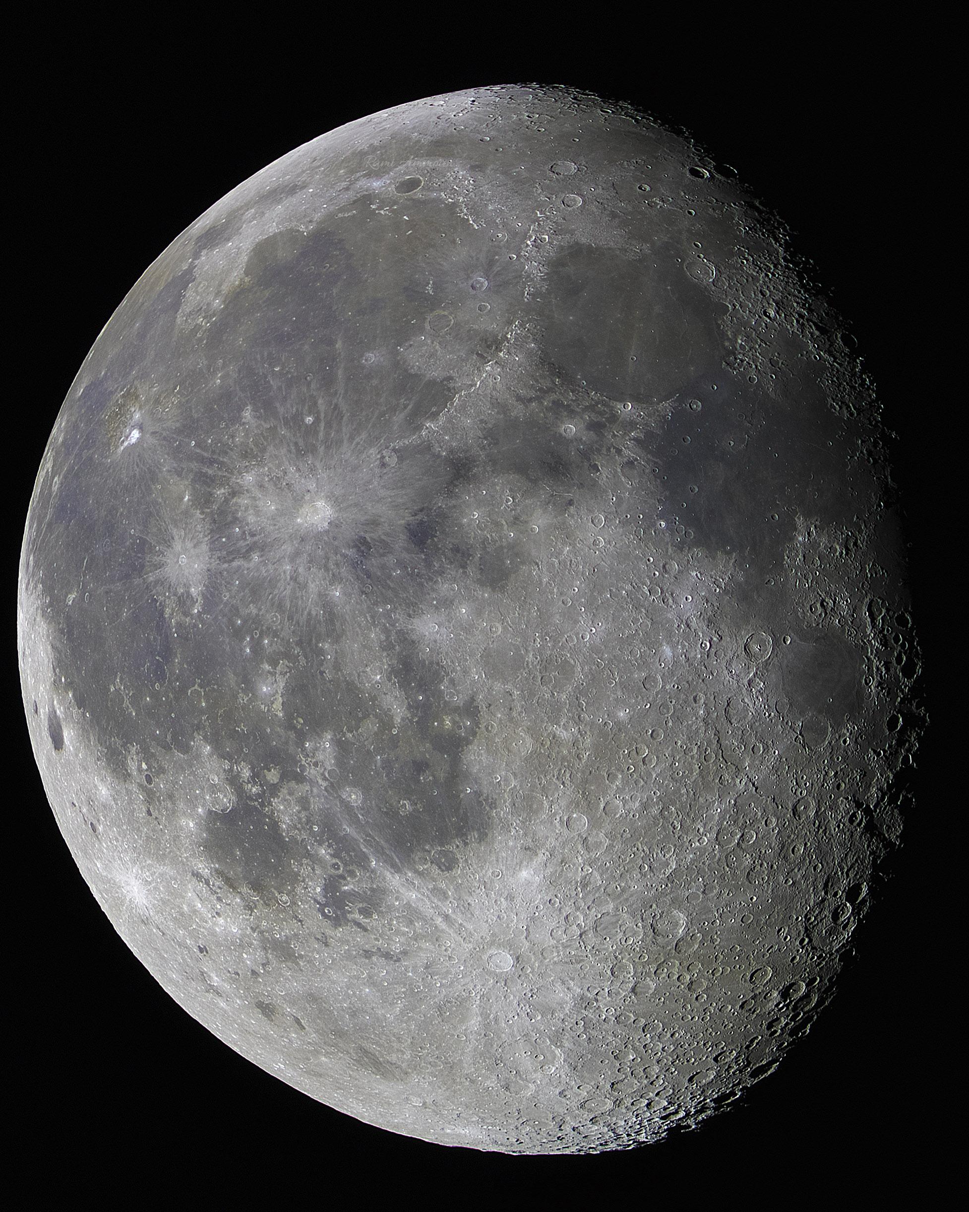 83 Waning Gibbous Moon through my Refractor astrophotography