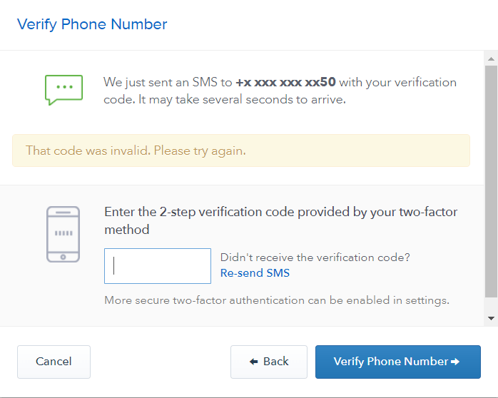 Phone Verify Issue Authenticator code not working and not receiving