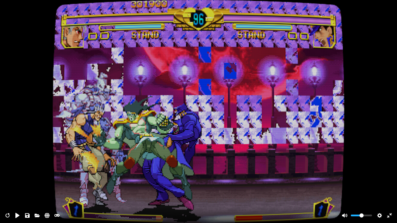 So I Was Playing Hftf On Kbh Games And Accidentally Restarted. Loaded My Save State, And This Happened (Also I Want To Blow Jotaro's Fucking Head Off He's So Annoying Any Tips