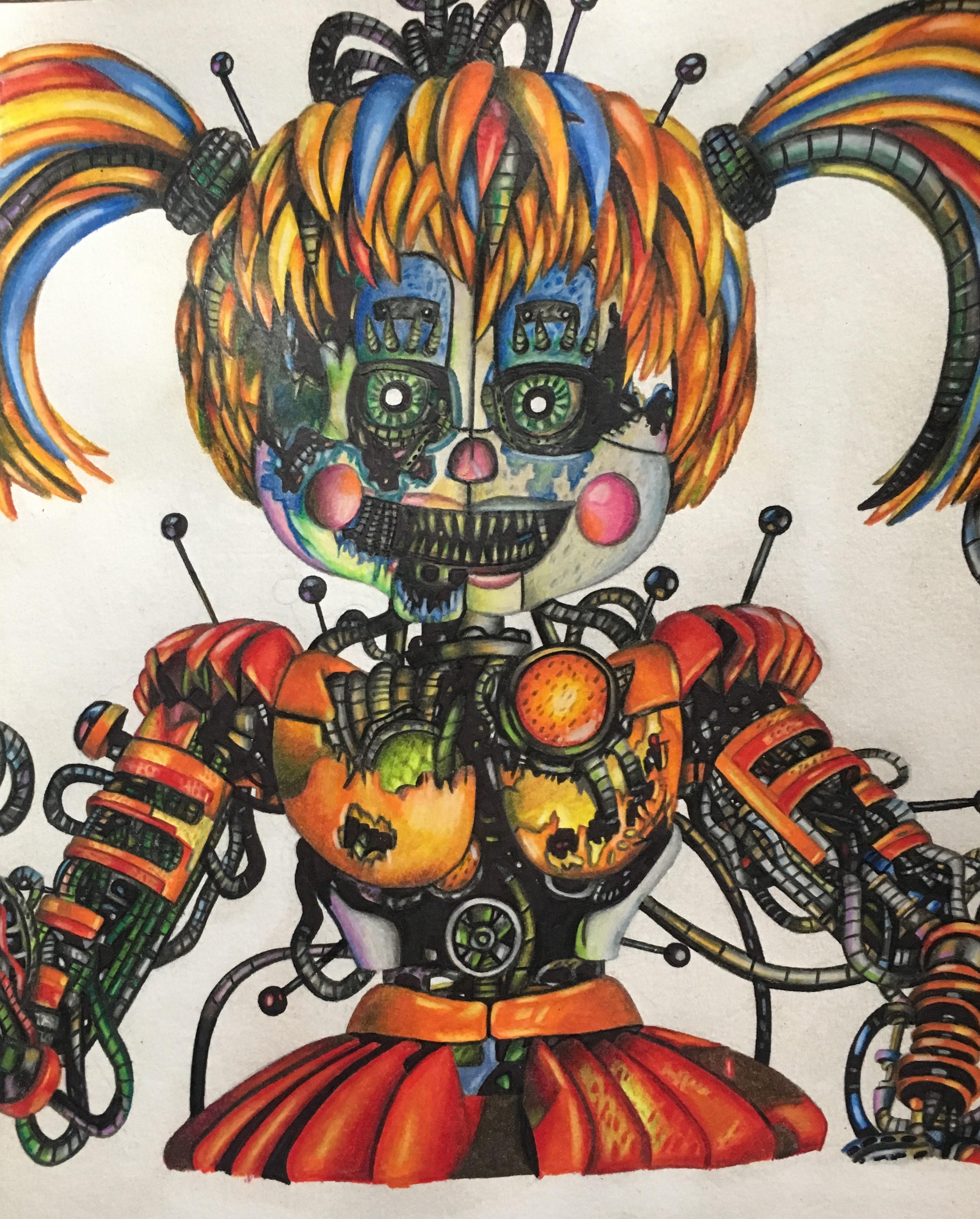 Pizzeria Simulator Scrap Baby (Based off of the Updated Freddy Files cover) r/fivenightsatfreddys