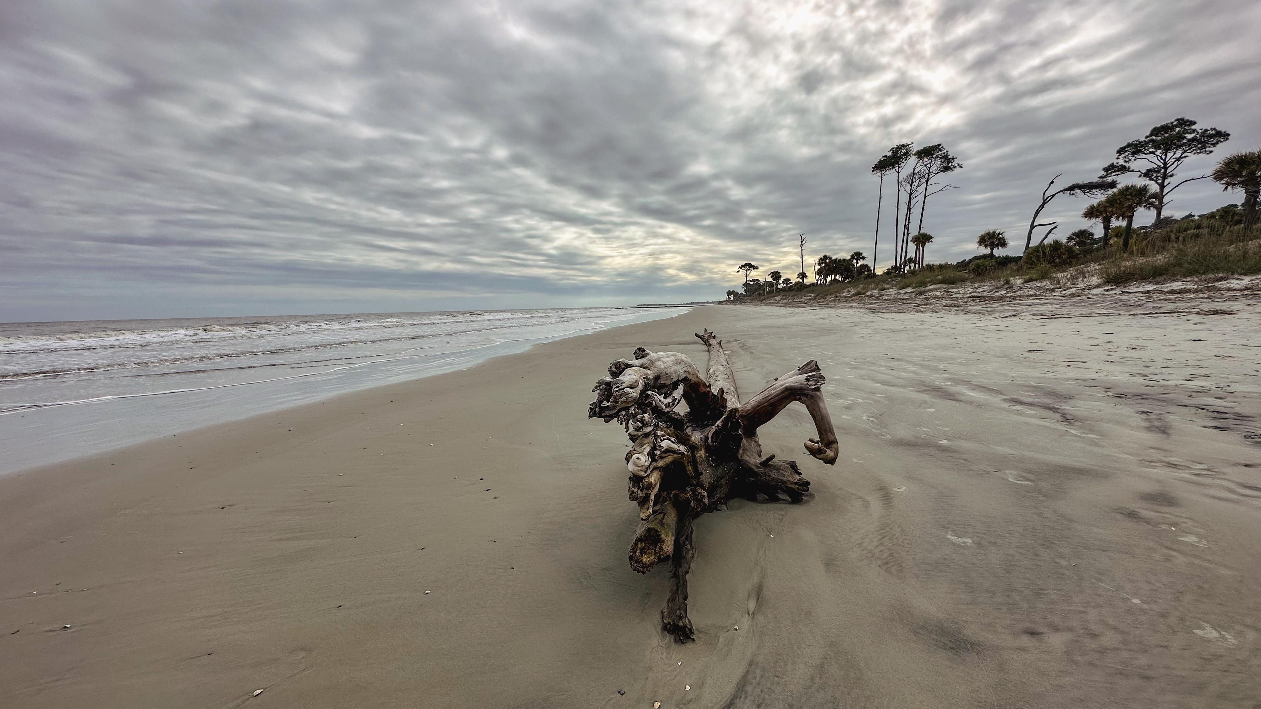 Quiet Beach on Hunting Island in South Carolina. A preserved state park
