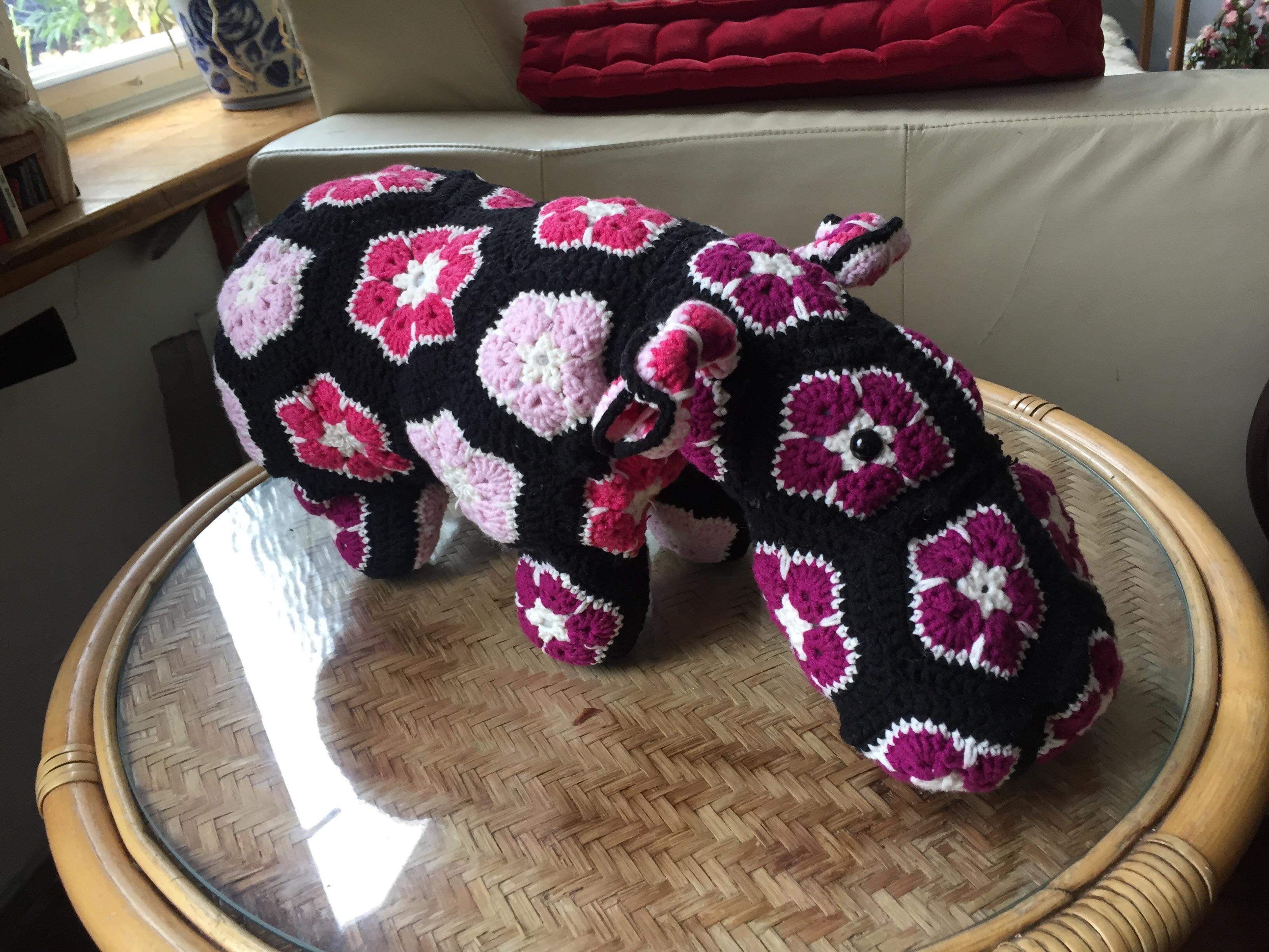 First african flower project I made a hippo! r/crochet