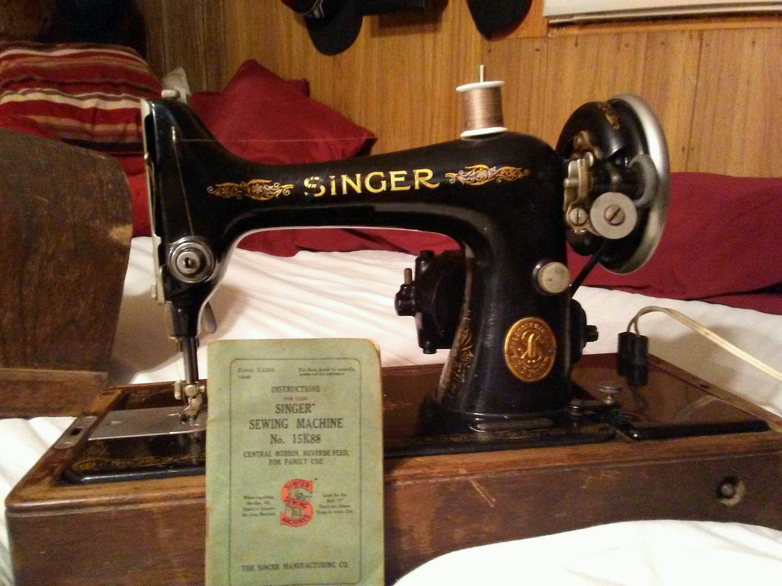 Where to find serial for singer sewing machine model 15k88 r/sewhelp