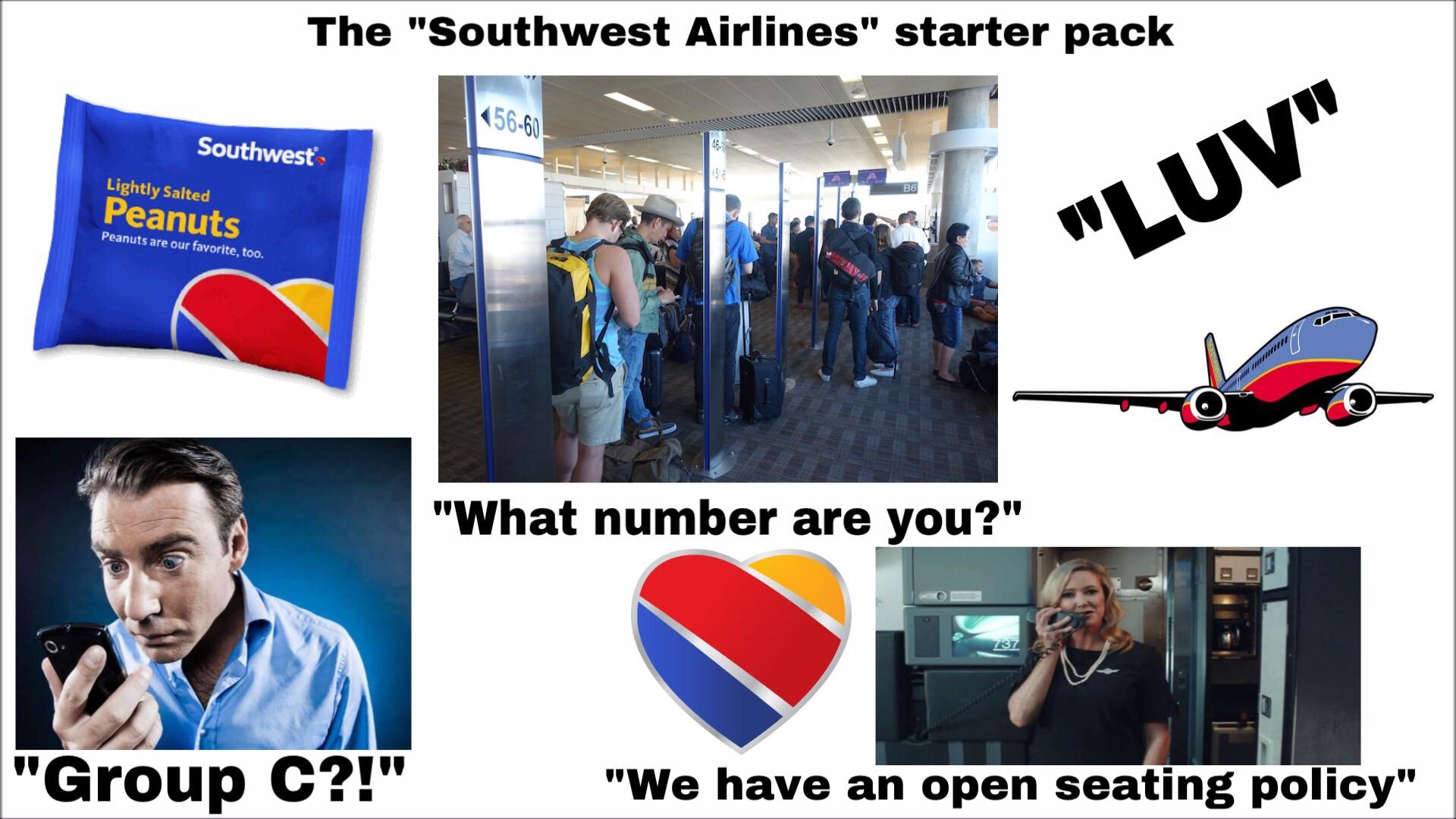 The “Southwest Airlines” starter pack r/starterpacks