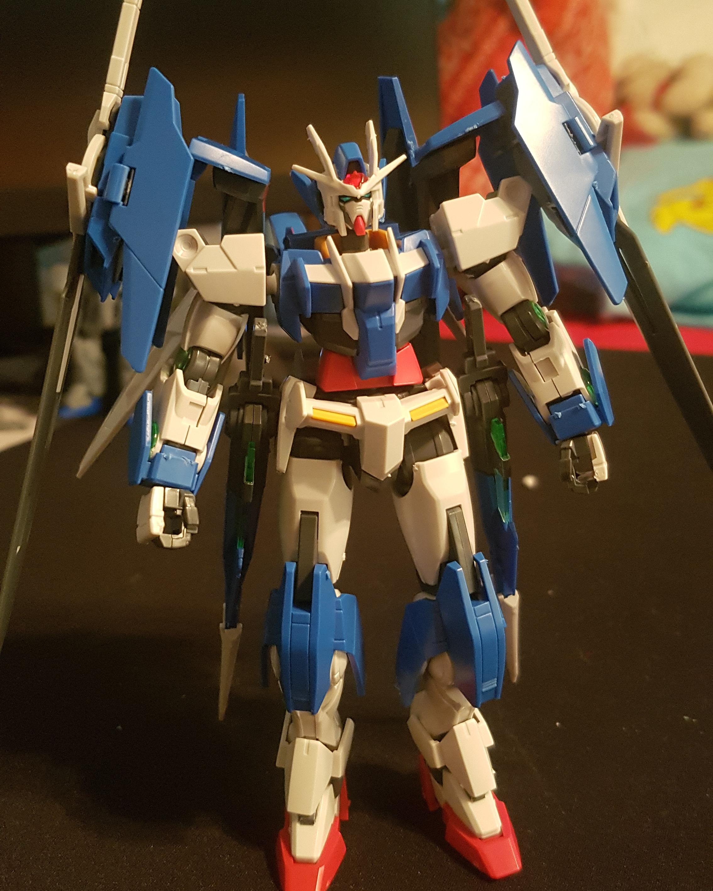 Took me 9 hours straight to build my first gunpla. 00 diver ace r/Gunpla