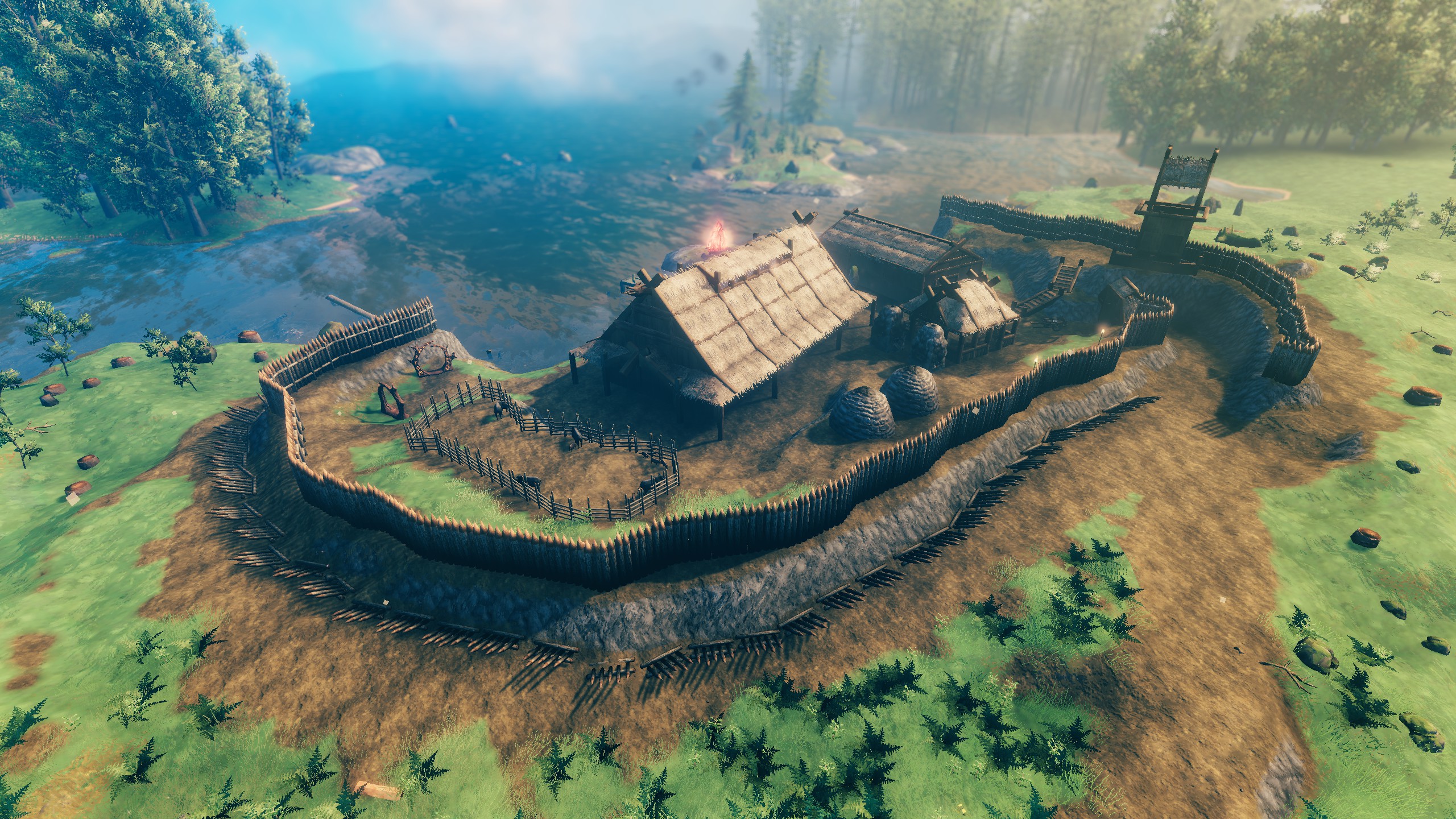 Our servers bronze age settlement. r/valheim