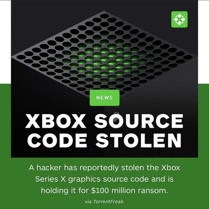 Xbox source code was stolen r/gaming