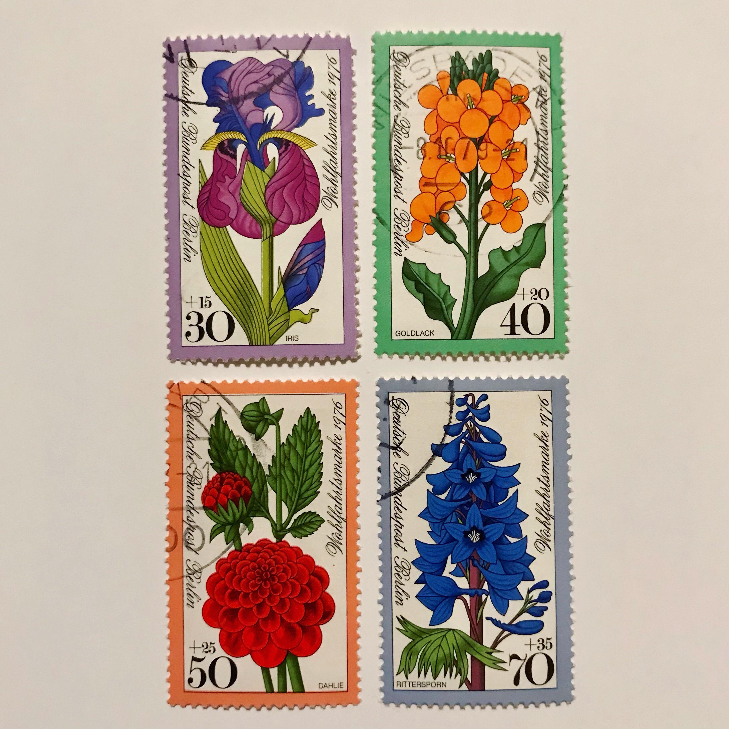 1976 Germany Flowers r/stamps