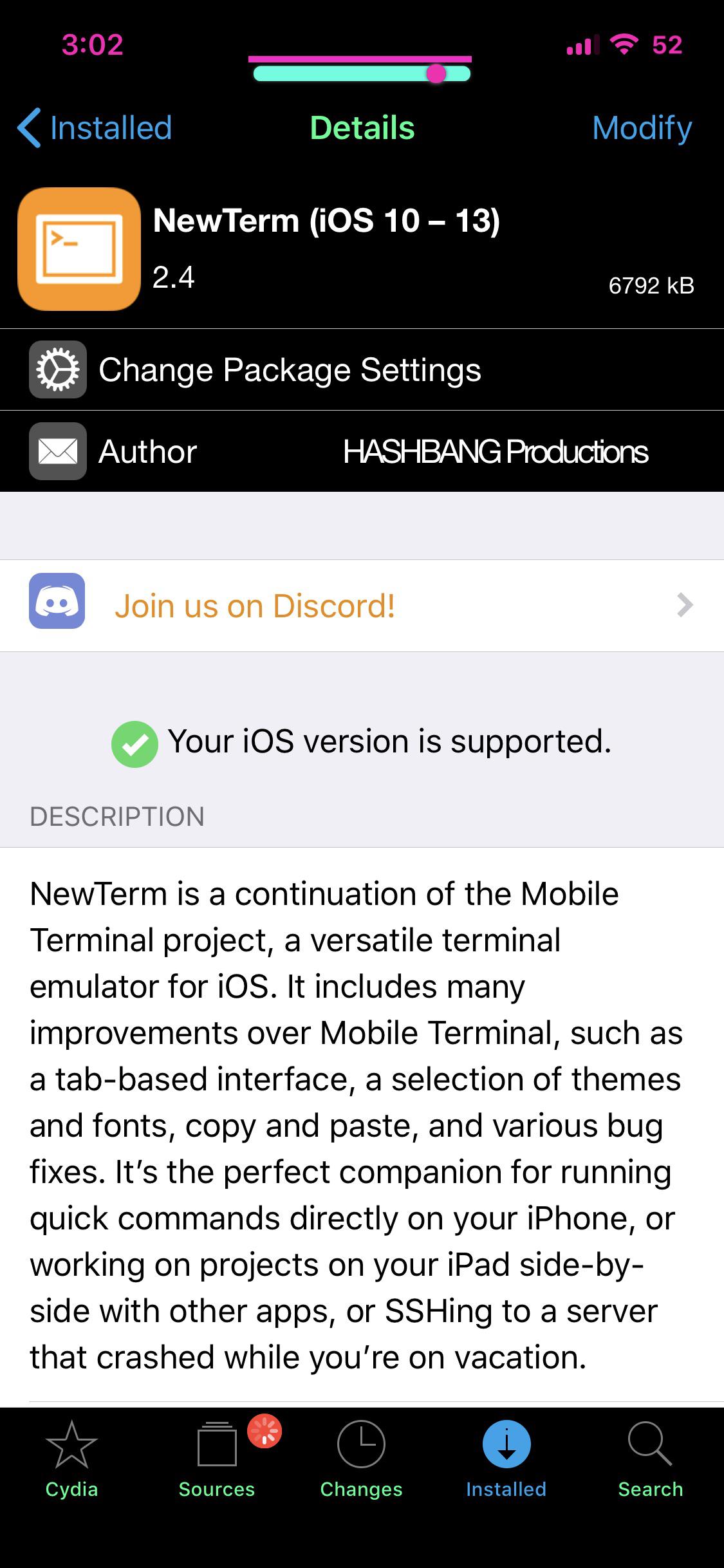 [Question]Does anyone know where I can get NewTerm version2.1 ? The downgrade option doesn’t go