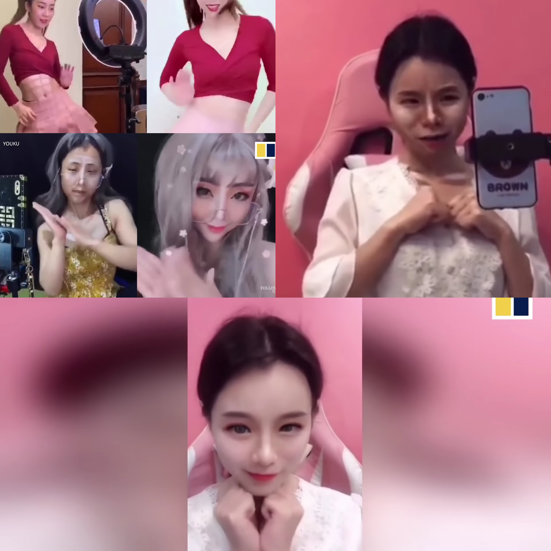 Chinese streamers use strange makeup techniques so the filter makes