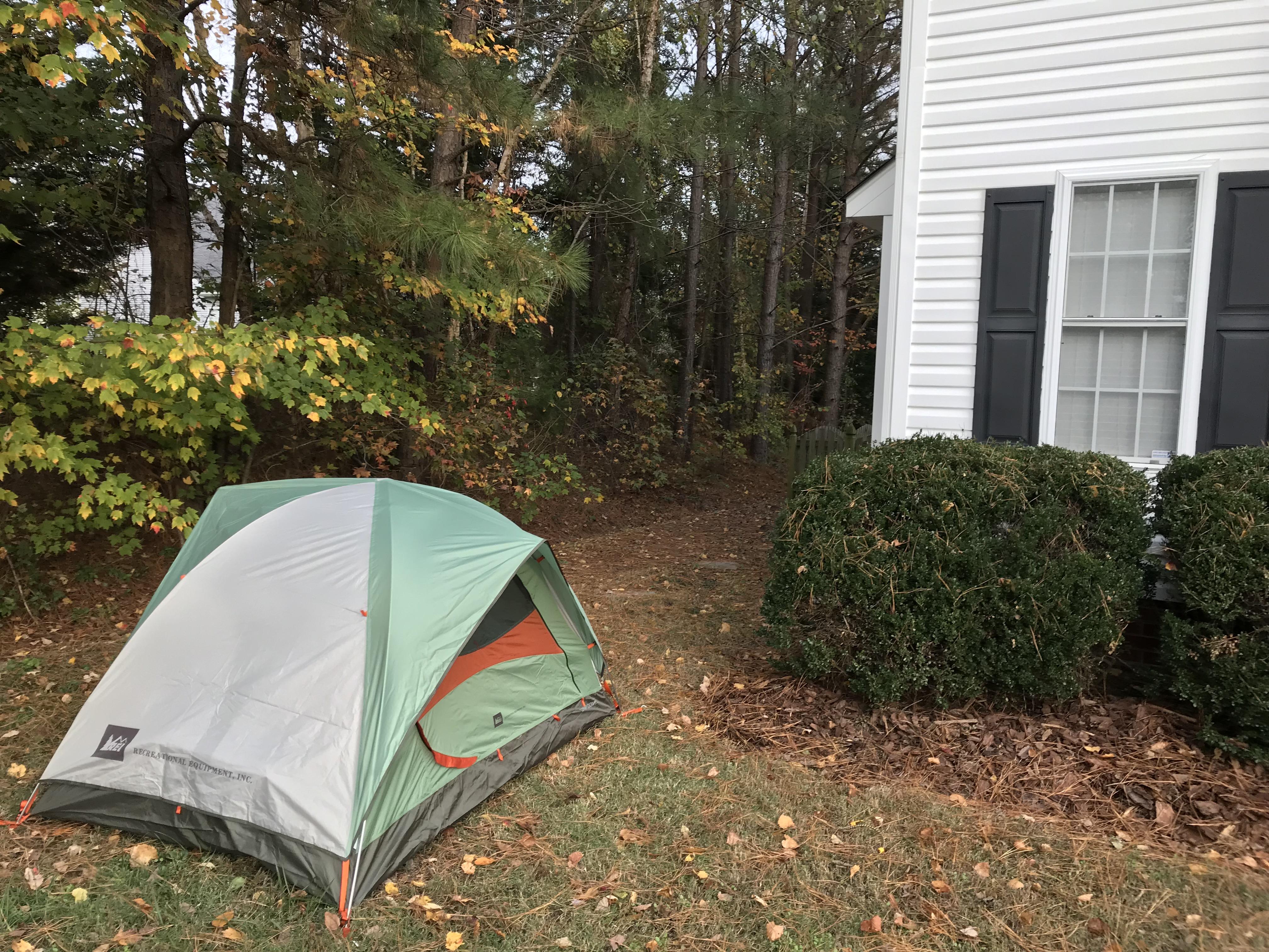 Last nights camping adventure. Need to test my zero degree bag. r/camping