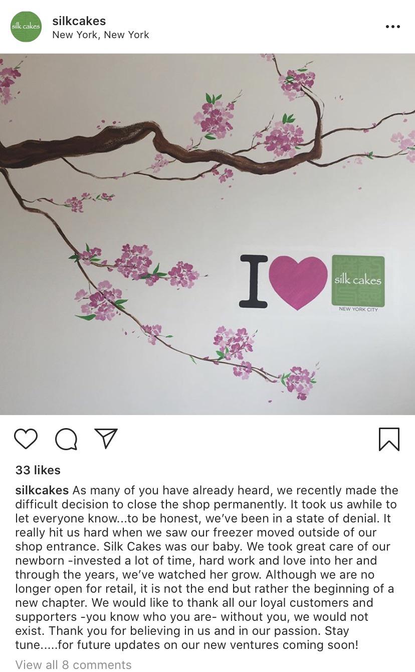 Sad news in Forest Hills. Silk Cakes closing permanently. r/nyc