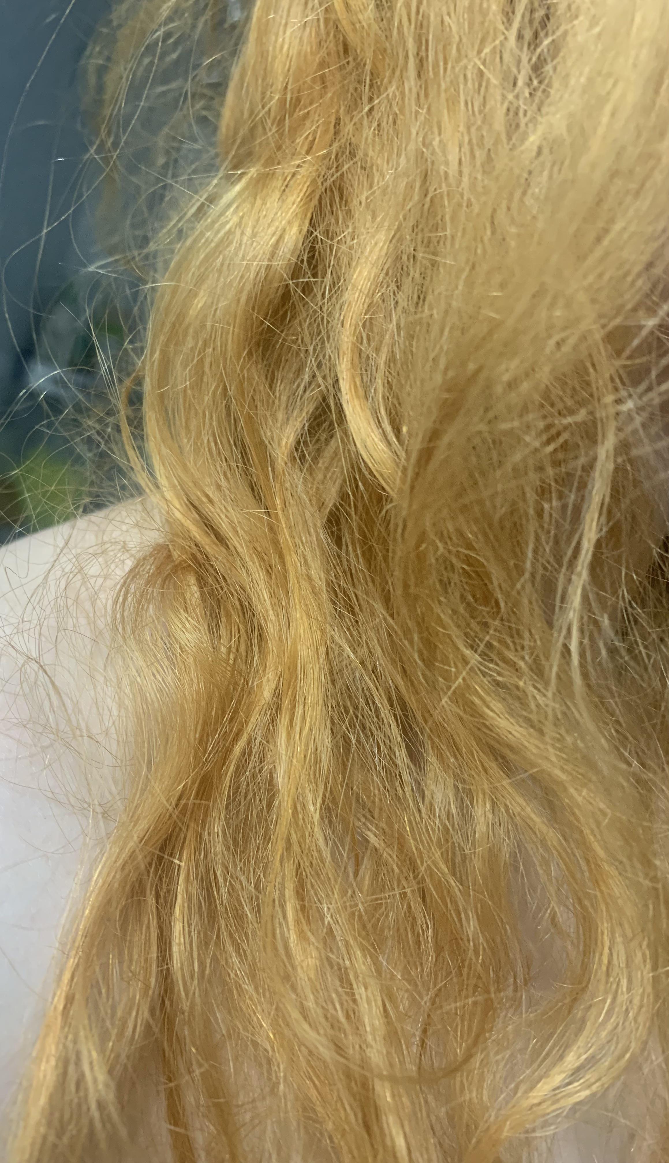 Tried bleaching hair to dye it Poseidon Arctic fox blue and left with