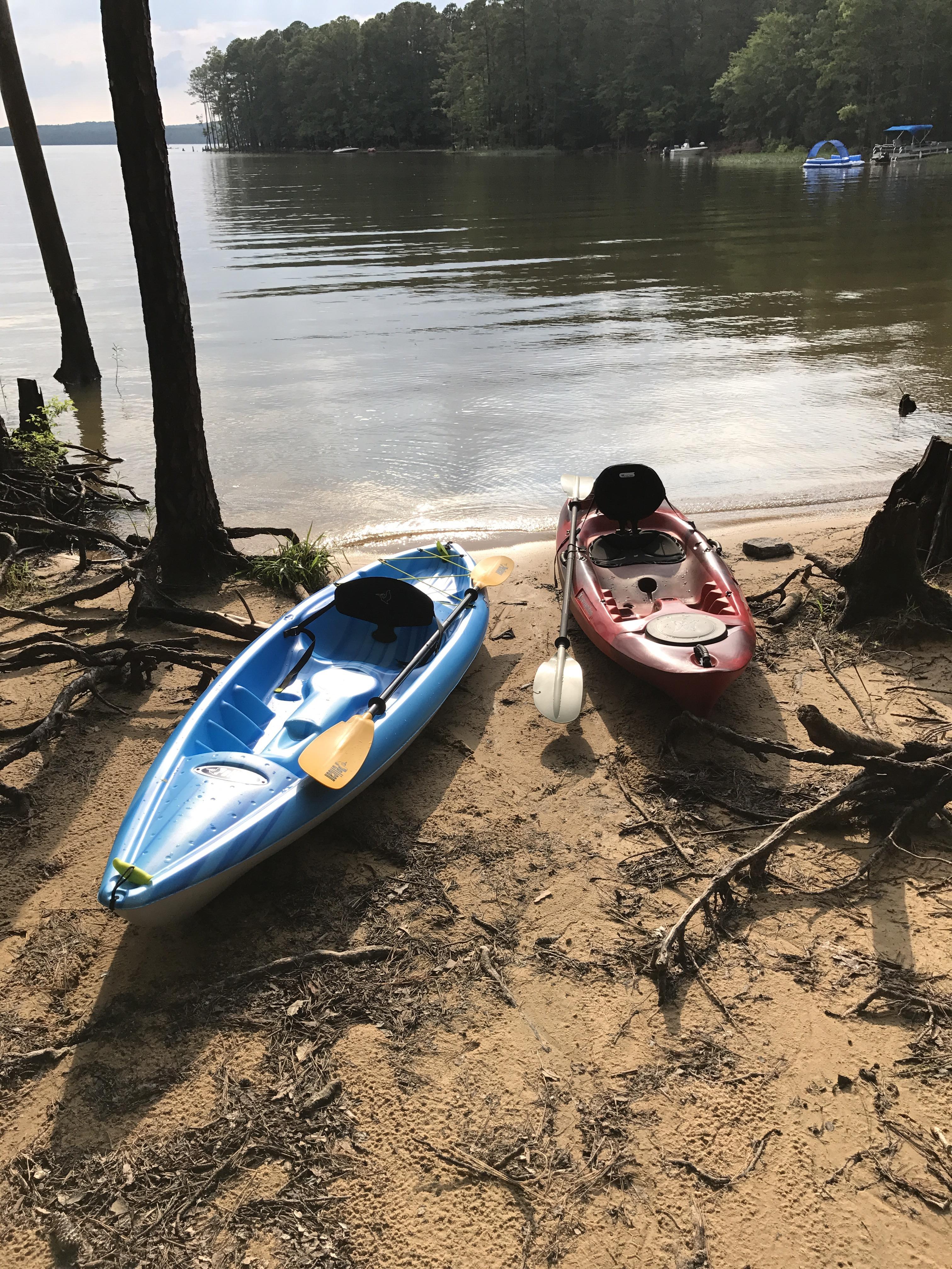 Our new boats! Jordan Lake, NC. Perception Pescador 10 and Pelican