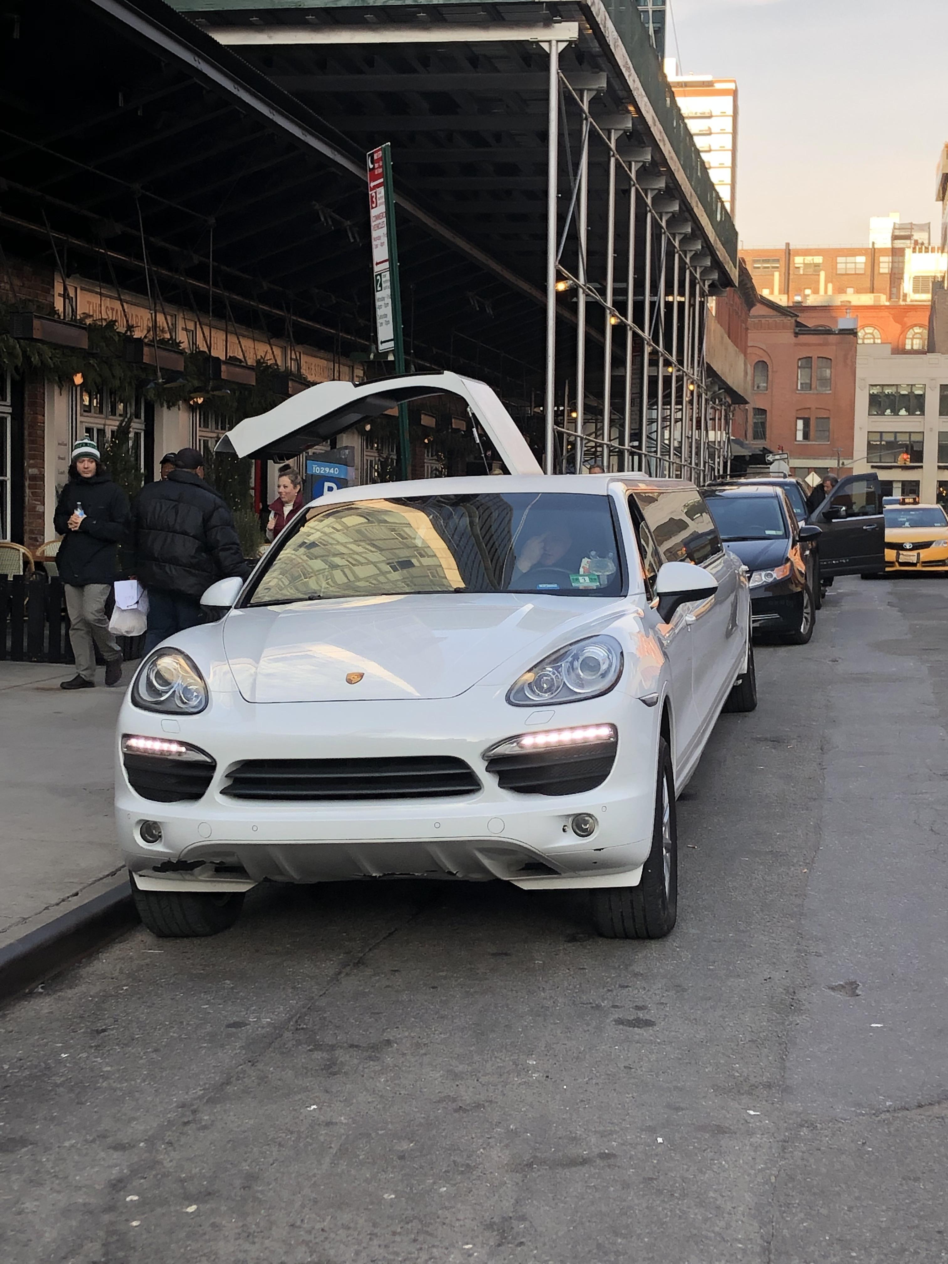 Porsche Cayenne Limo... look closely and you can see the driver