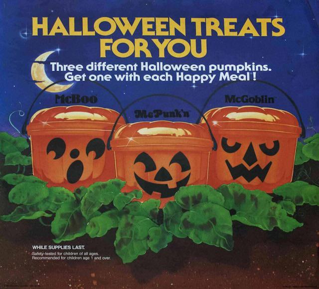1986 McDonalds Halloween “Boo Buckets” advertisement. r/vintageads
