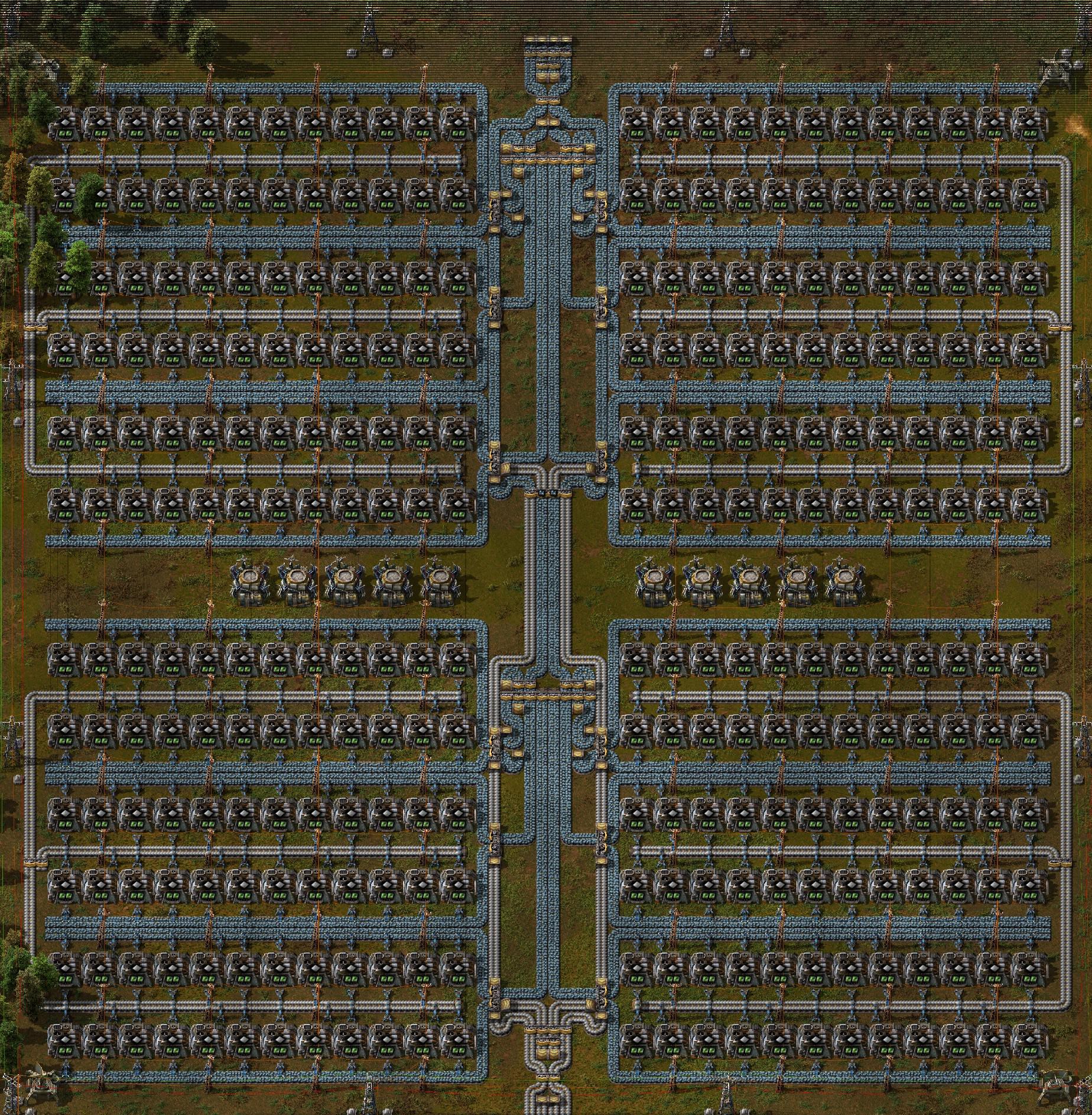 100x100 City Block smelter design, designed earlygame but should be