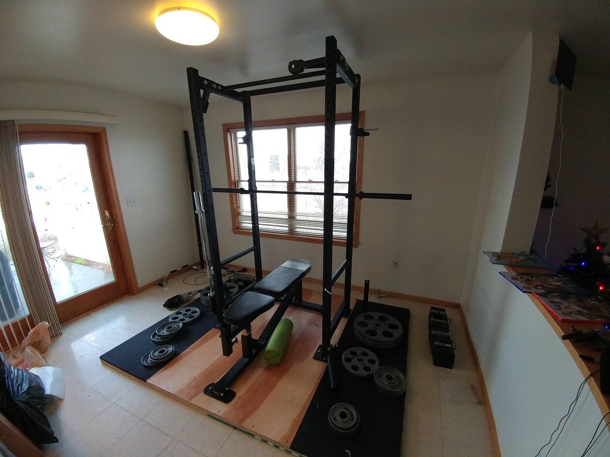 My shipment from Rogue finally arrived and the home gym is open! r