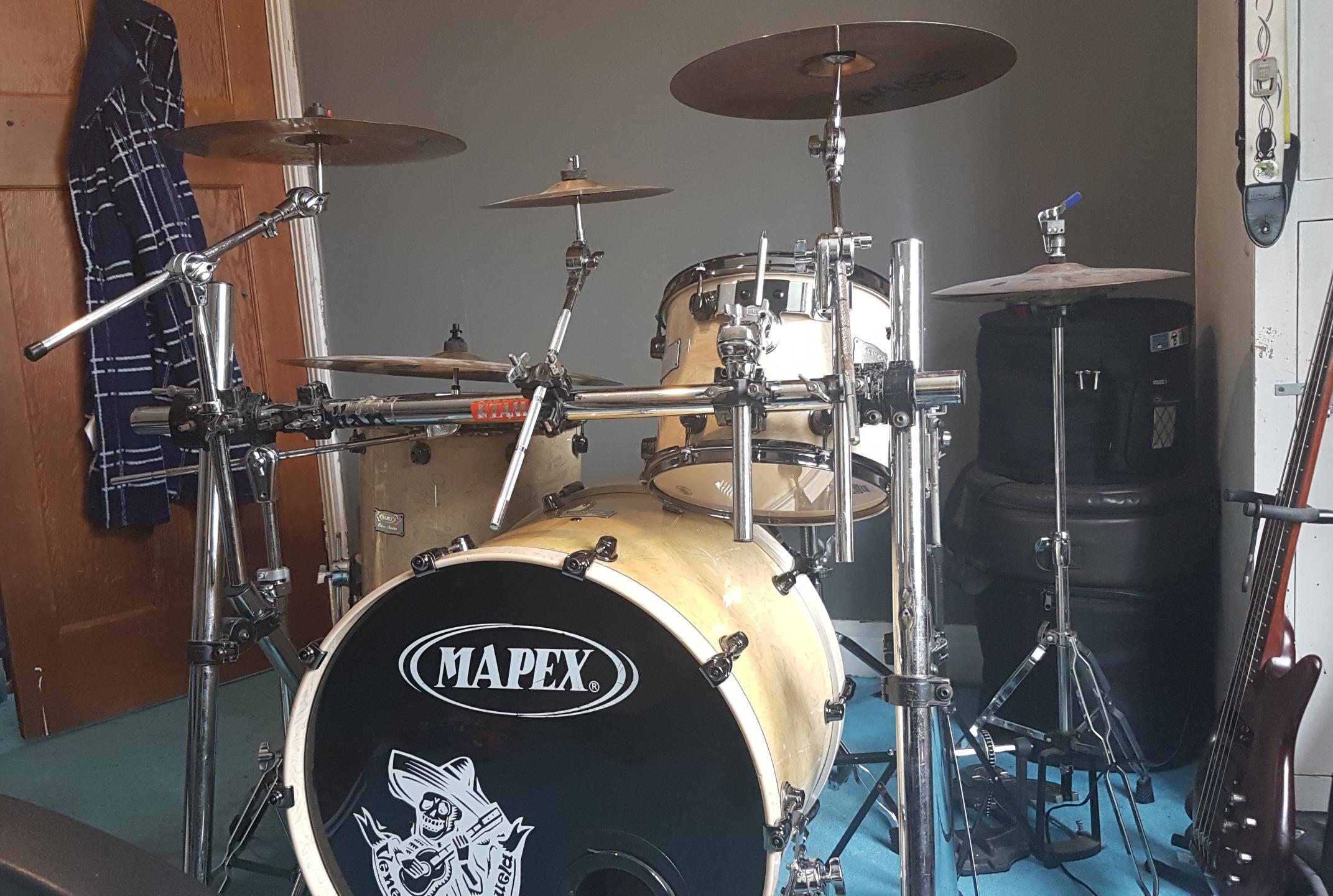 Finally got the Mapex Orion set up. Sounds killer! r/drums