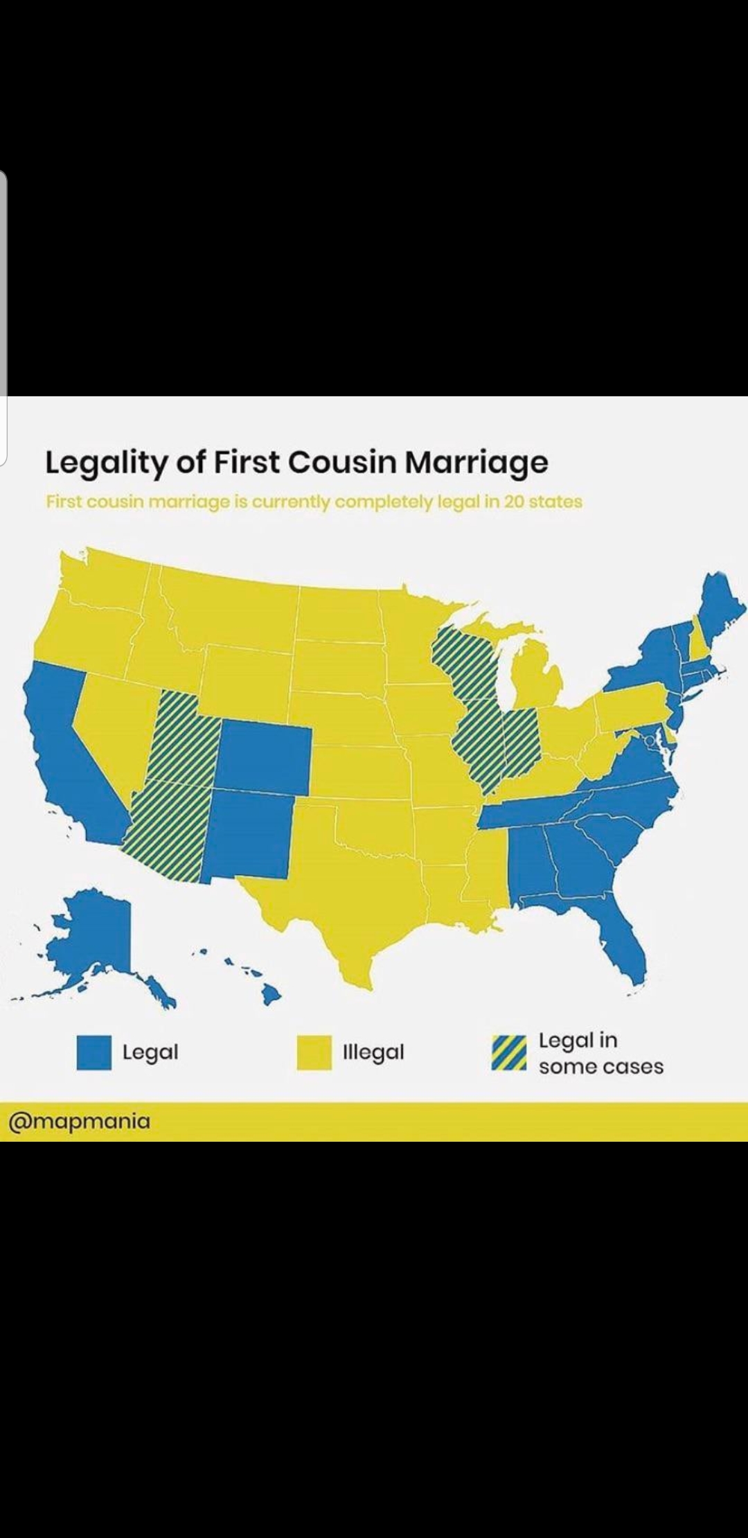 First cousins marriages in America r/MapPorn